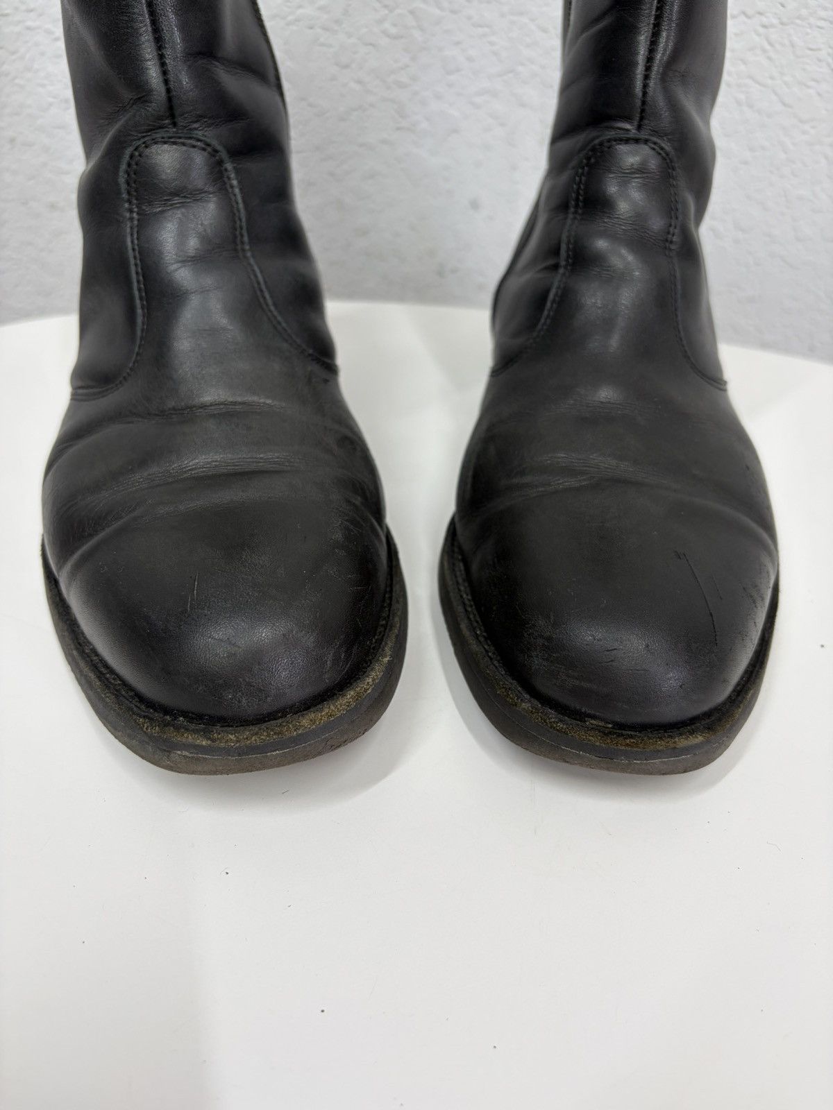 14th Addiction Vintage Rick Owens Style y2k Leather Biker Boots CCP Guidi Size US 9 / EU 42 - 13 Thumbnail