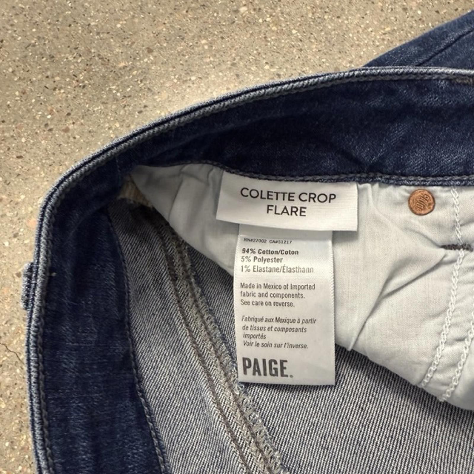 Paige NWOT PAIGE Colette Crop Flare Premium Denim Jean - 31 Size 31" - 6 Thumbnail