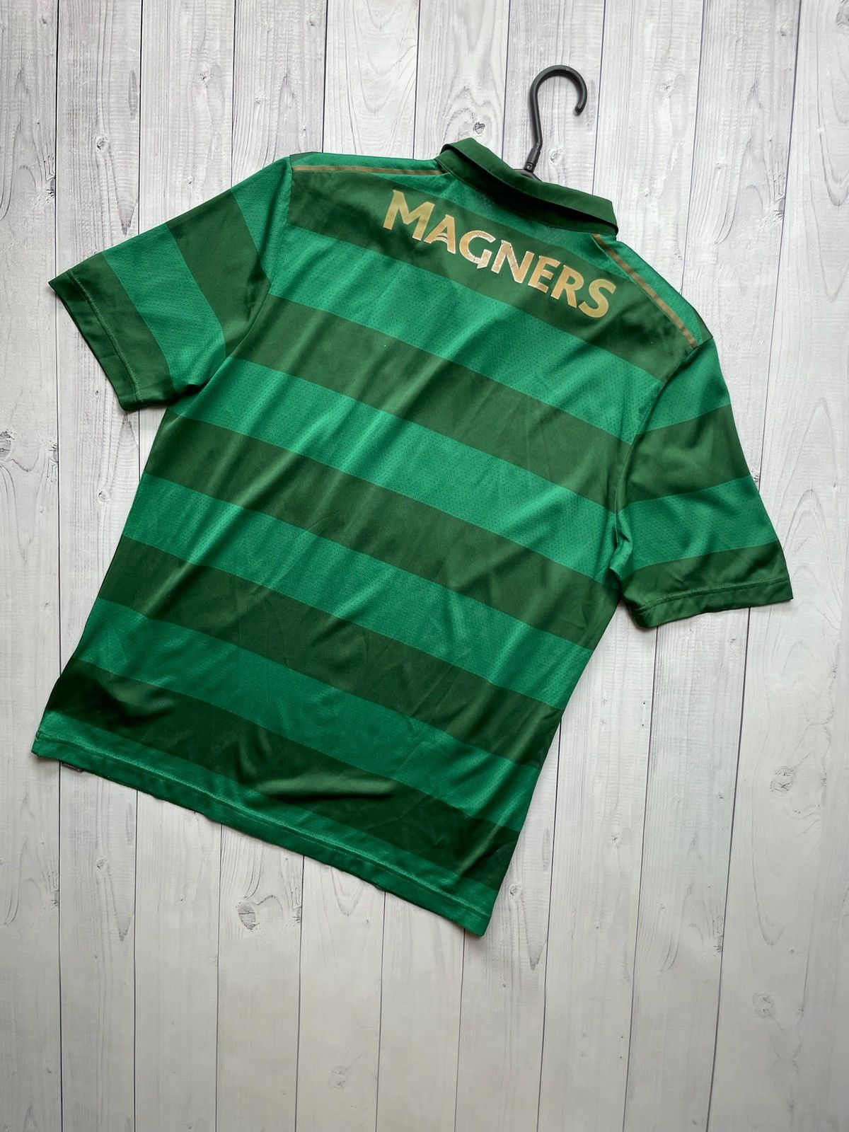 Vintage Vintage Celtic New Balance striped green jersey polo Size US M / EU 48-50 / 2 - 5 Thumbnail
