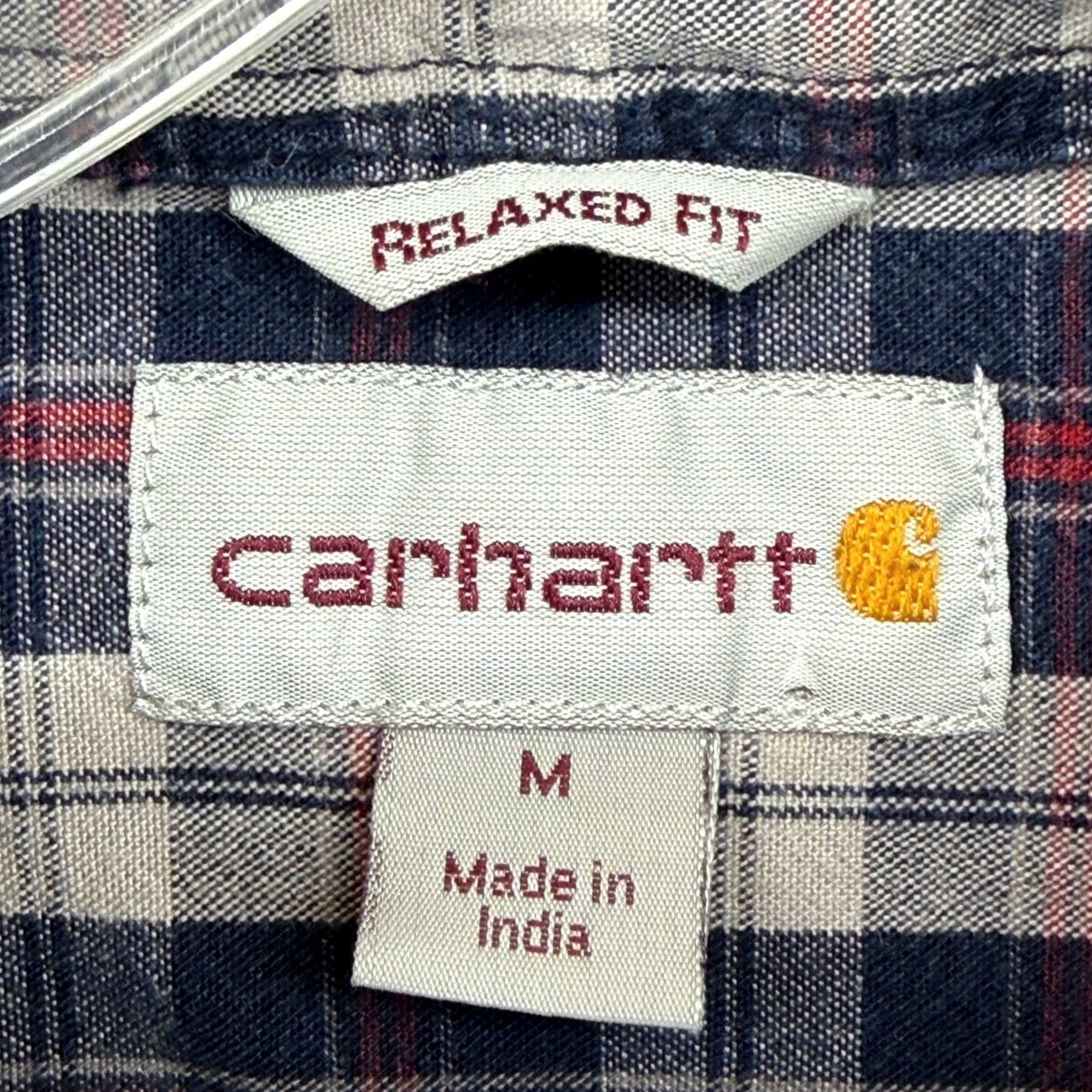Carhartt Carhartt Shirt Mens Relaxed Fit Plaid Button-Down Navy Red 102214 412 M Multicolor Button-Up Long Sleeve Casual Workwear Size US M / EU 48-50 / 2 - 3 Thumbnail