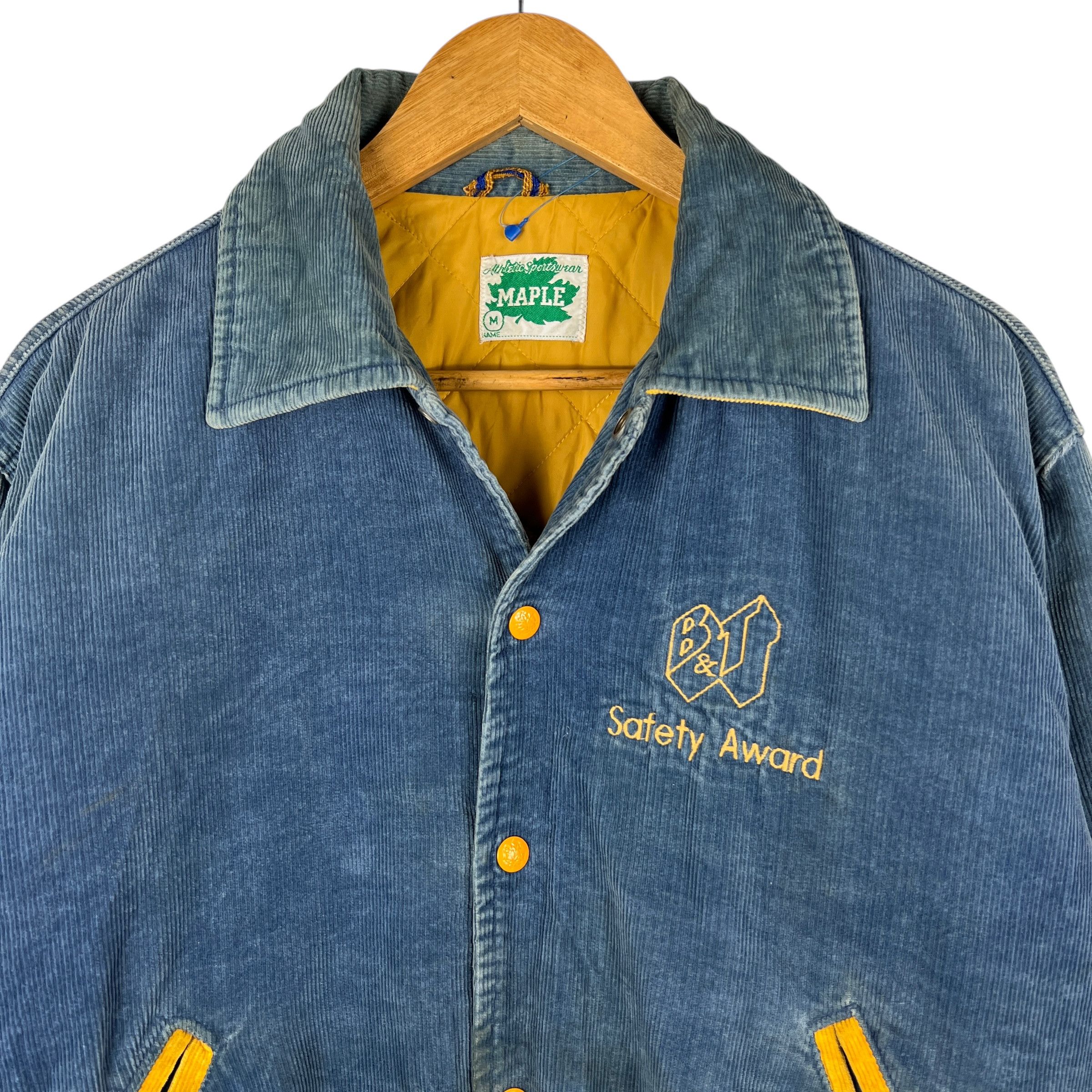Vintage Vintage Maple Safety Award Corduroy Sport Bomber Jacket Size US M / EU 48-50 / 2 - 3 Thumbnail