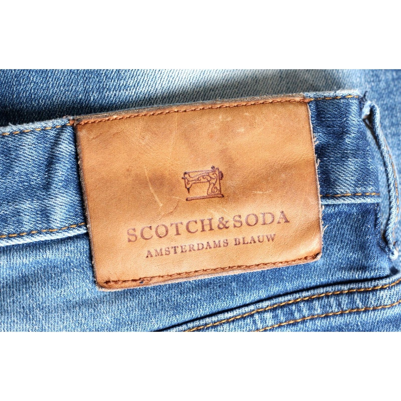 Scotch & Soda SCOTCH & SODA SKIM Stretch Skinny Jeans Men 32/36 Blue Denim Slim 5-Pocket DZ4507 Zips Rise Mid 10-12in Adult Mens Size US 32 / EU 48 - 4 Thumbnail