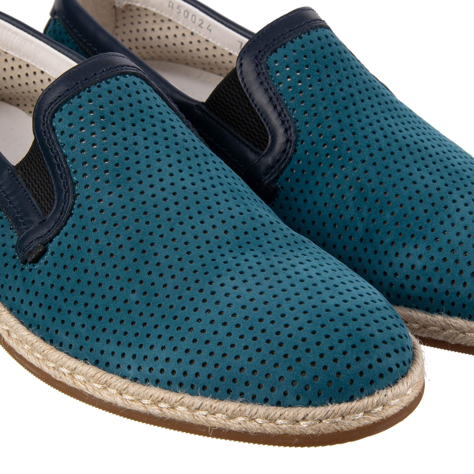 Dolce & Gabbana o1y0125 Suede Espadrilles in Turquoise Blue Size US 7 / EU 40 - 4 Thumbnail