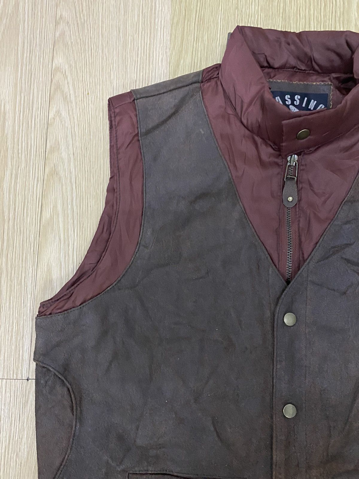 Japanese Brand × Vintage Passing brand hybrid leather vest jacket Size US M / EU 48-50 / 2 - 3 Thumbnail