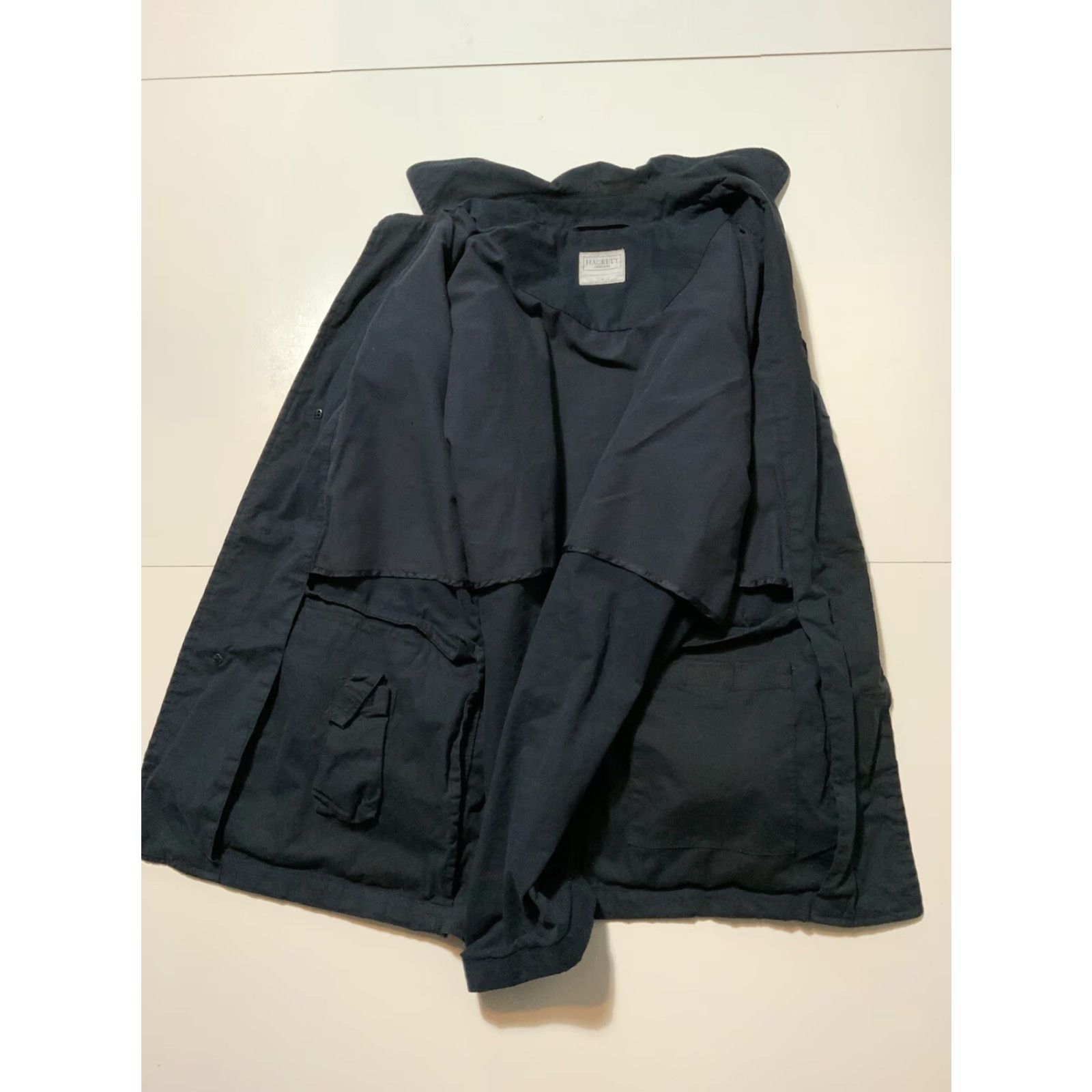 Hackett HACKETT LONDON Navy Blue Cotton Officers Field Military Button Front Jacket Sz.M Men Jacket Size US M / EU 48-50 / 2 - 3 Thumbnail