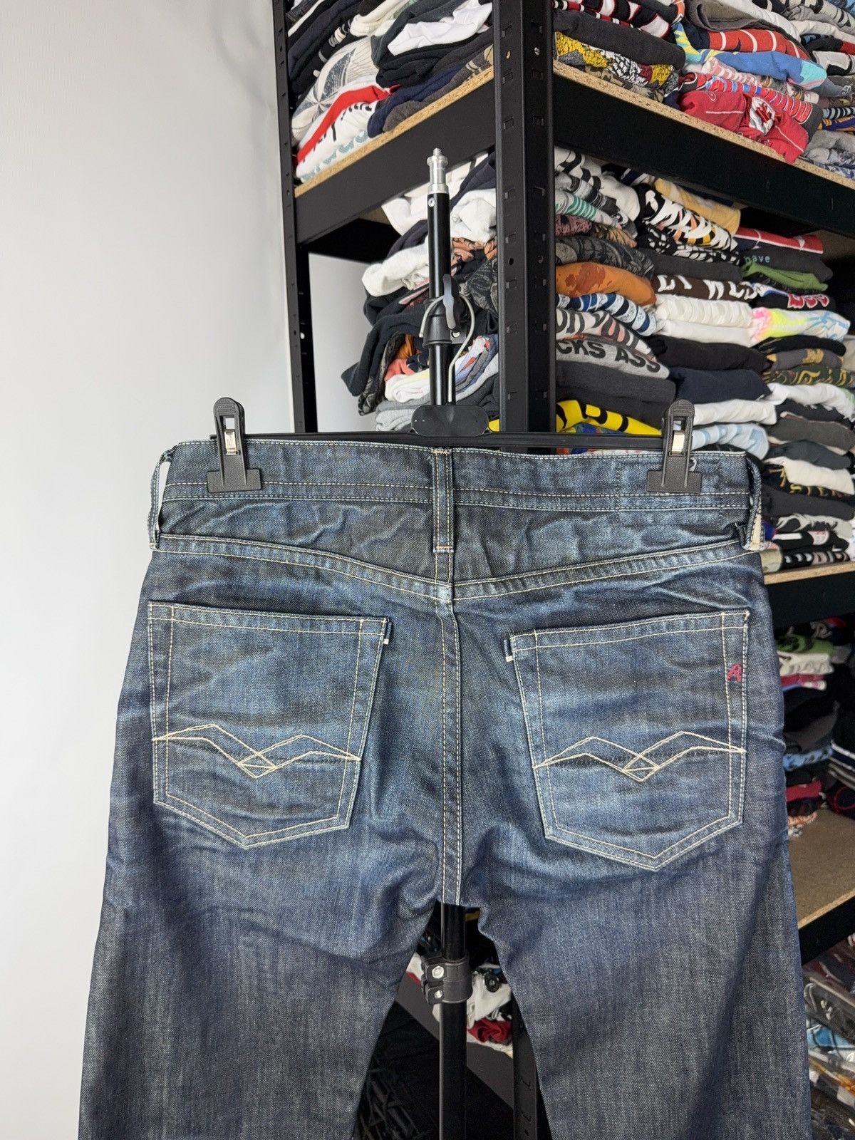 Replay Luxury 00s Replay Blue Denim pants Jeans W31 Vintage Italy Size US 31 - 8 Thumbnail
