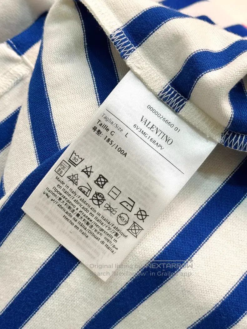 Valentino Valentino Blue and white striped long sleeves Size L / US 10 / IT 46 - 3 Thumbnail