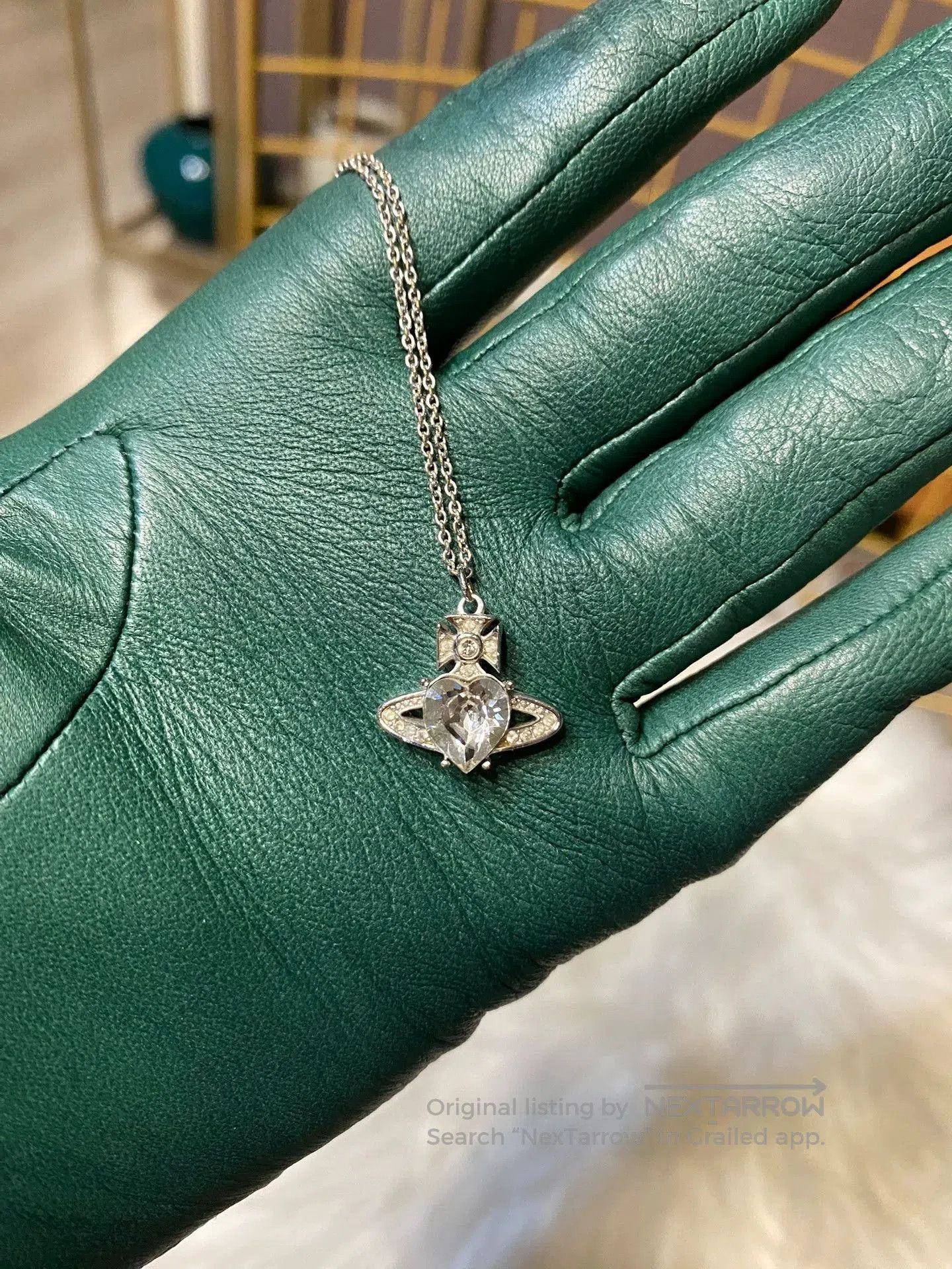 Vivienne Westwood Vivienne Westwood Silver Heart Saturn Necklace. Size ONE SIZE - 1 Thumbnail