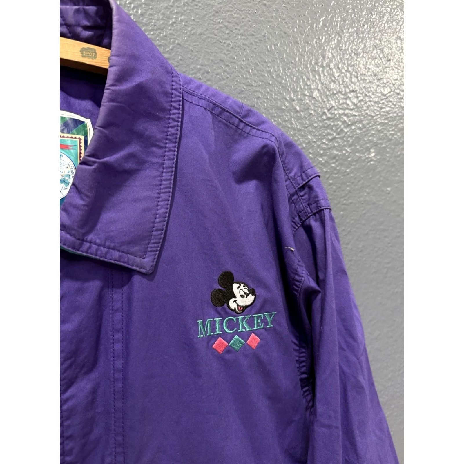 Disney VINTAGE Mickey Mouse Purple Bomber Jacket Mens S 90s Disney Jacket Purple Bomber 90s Mens Size US S / EU 44-46 / 1 - 5 Thumbnail