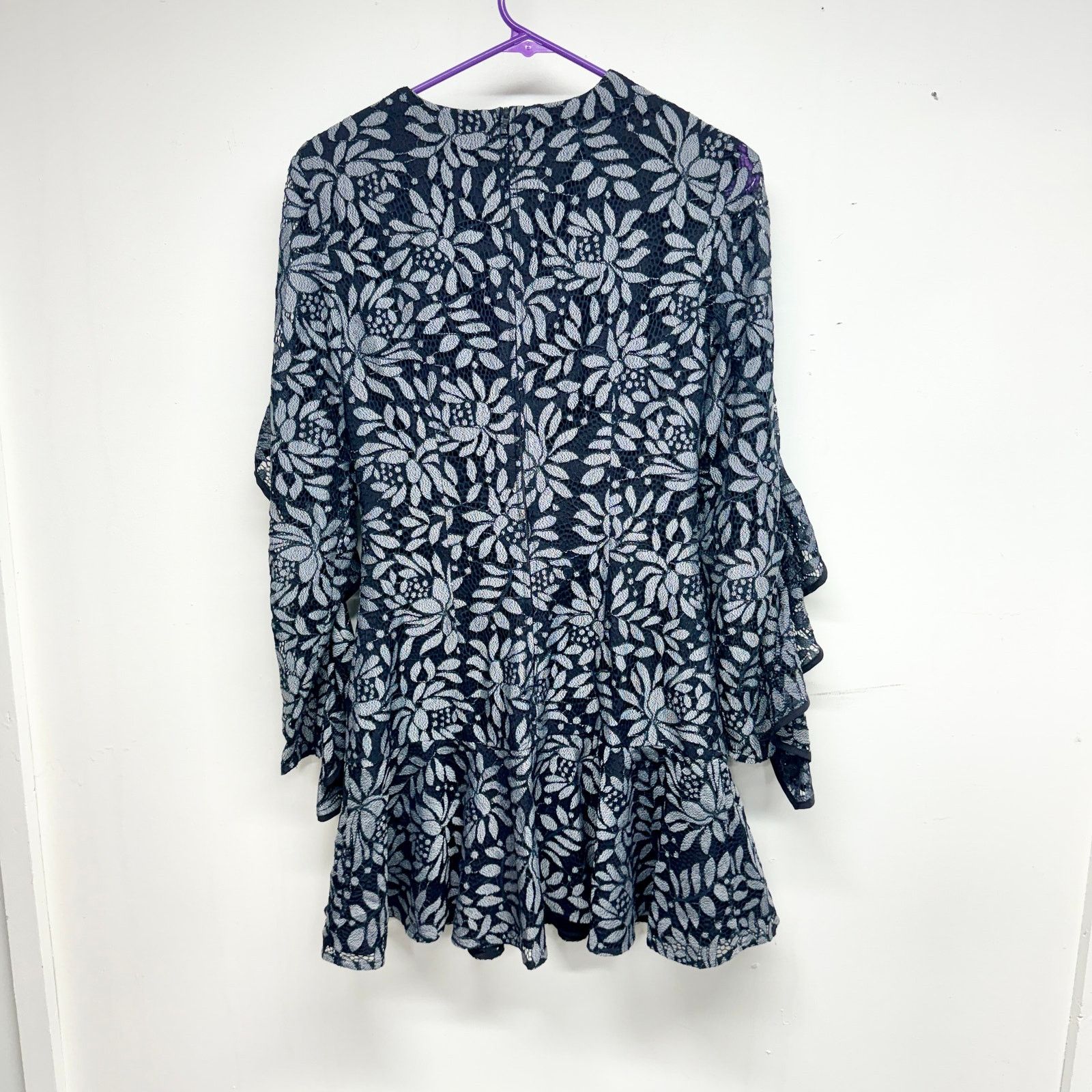 Other Keepsake The Label Engage Navy Blue Lace Long Sleeve Dress S Size S / US 4 / IT 40 - 4 Thumbnail