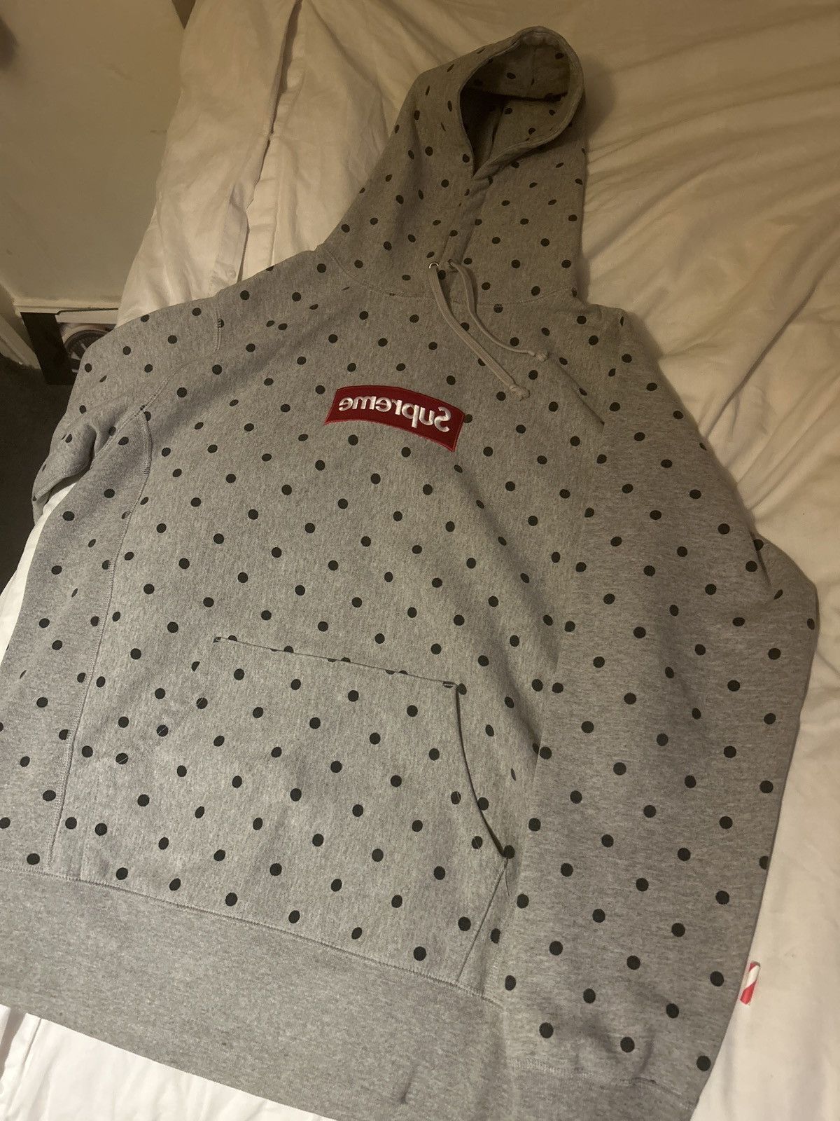 Supreme Supreme CDG Polka Dot Grey Hoodie Size US L / EU 52-54 / 3 - 2 Thumbnail