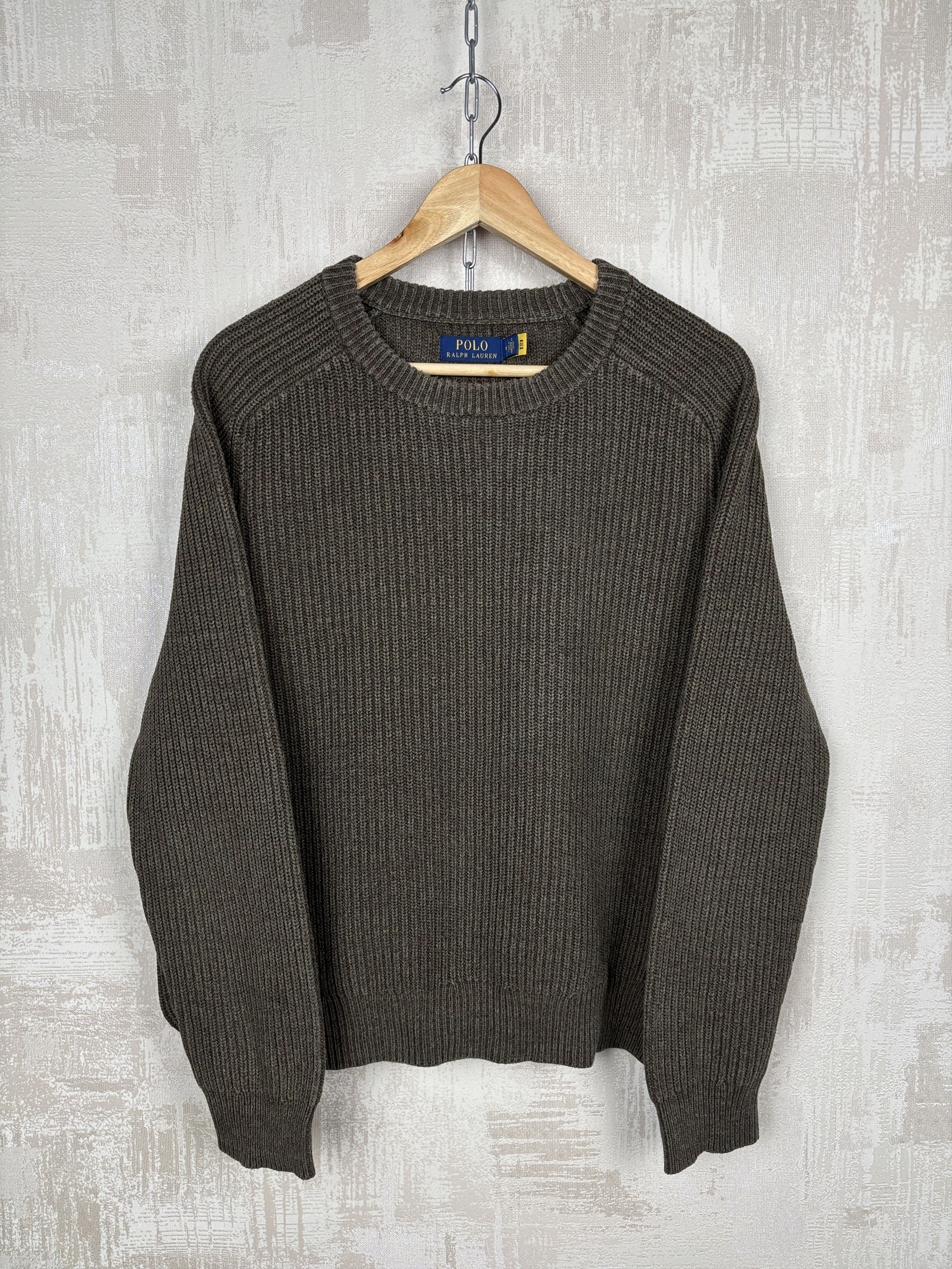 Polo Ralph Lauren Polo Ralph Lauren Crew Neck Fisherman Sweater Olive Size US M / EU 48-50 / 2 - 11 Thumbnail