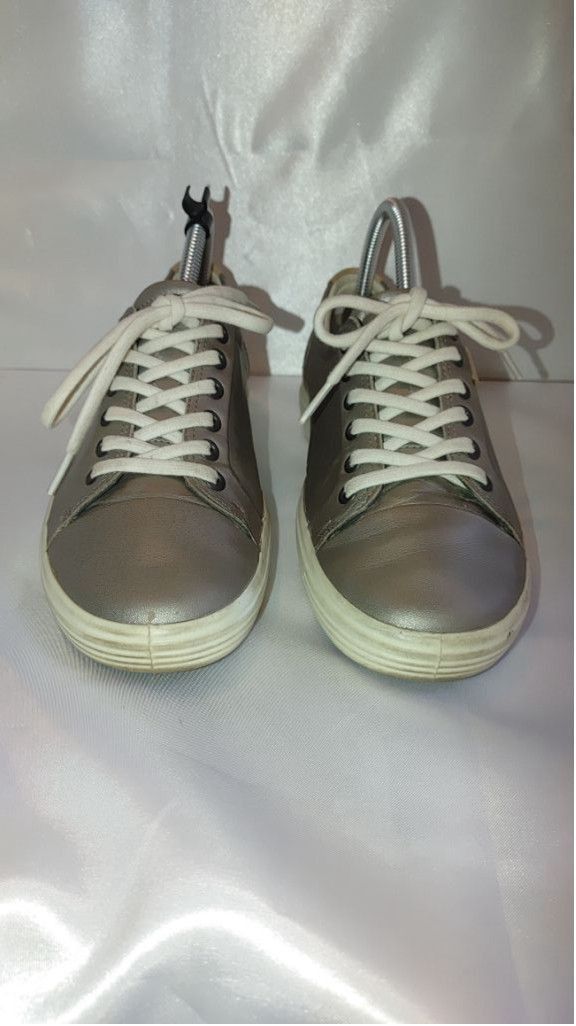 Ecco ECCO Soft 7 Metallic Silver Sneakers Size 39 Size US 8.5 / IT 38.5 - 5 Thumbnail