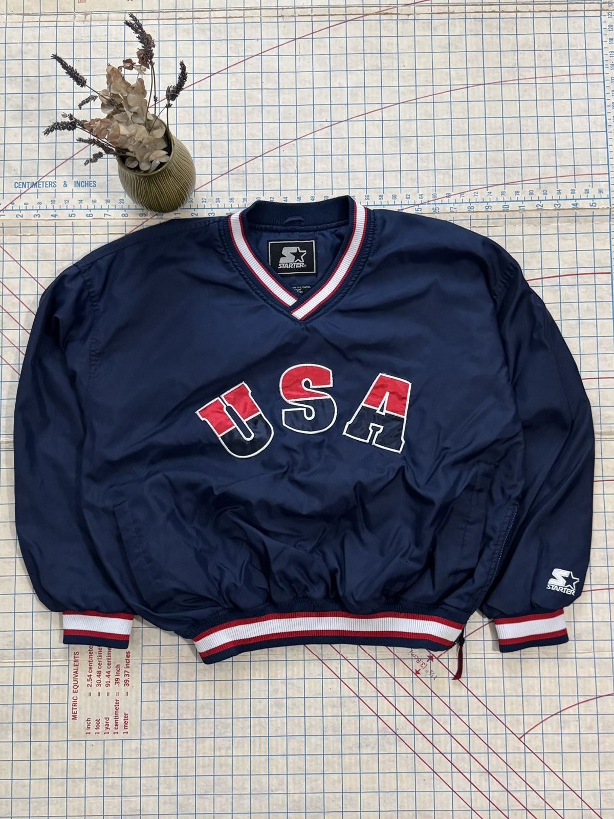 Starter Vintage Starter USA Basketball Pull Over Jacket Size Large Size US L / EU 52-54 / 3 - 1 Thumbnail
