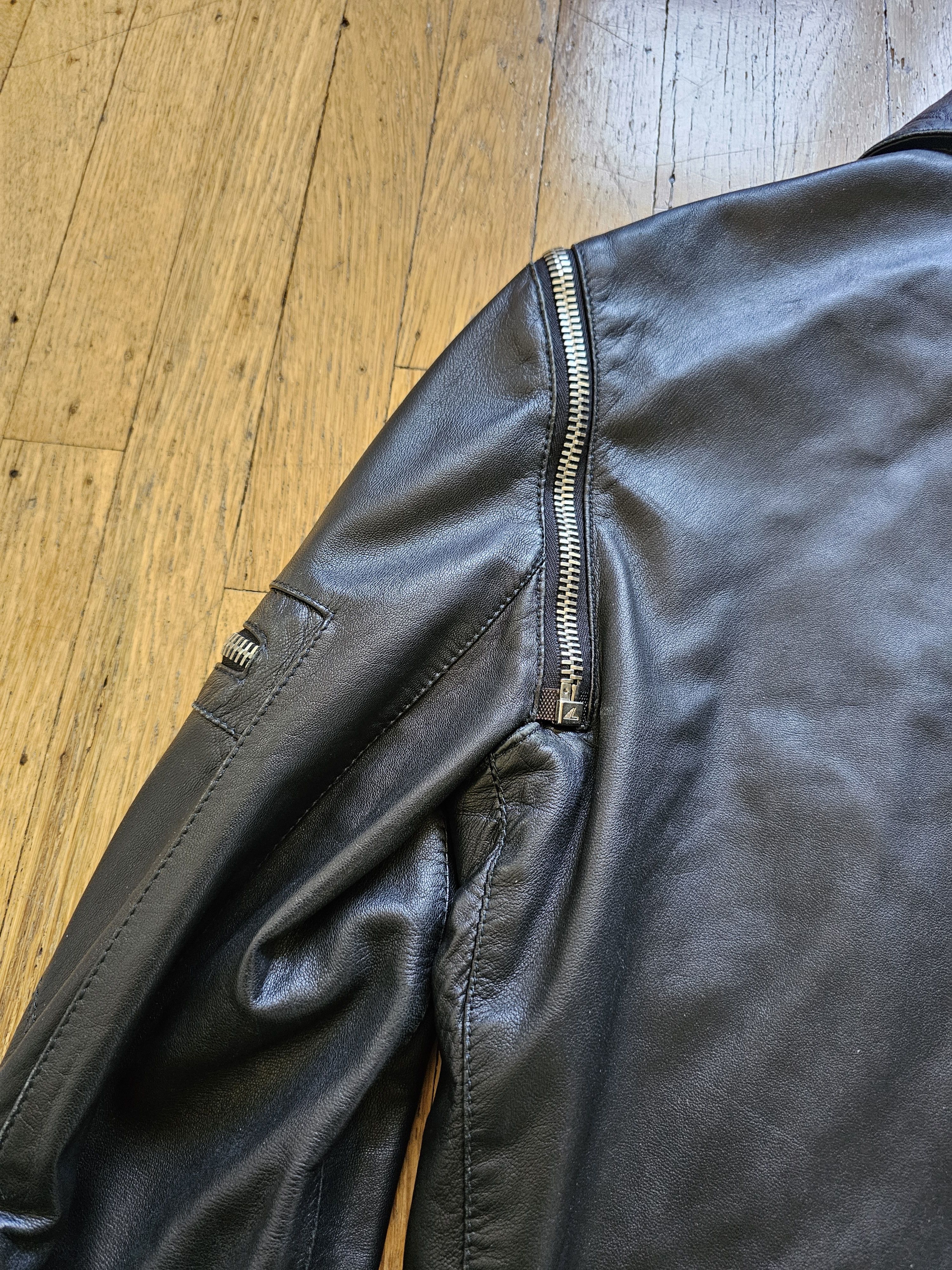 Dolce & Gabbana D&G 2002 Convertible Leather Moto Jacket Size US M / EU 48-50 / 2 - 14 Thumbnail