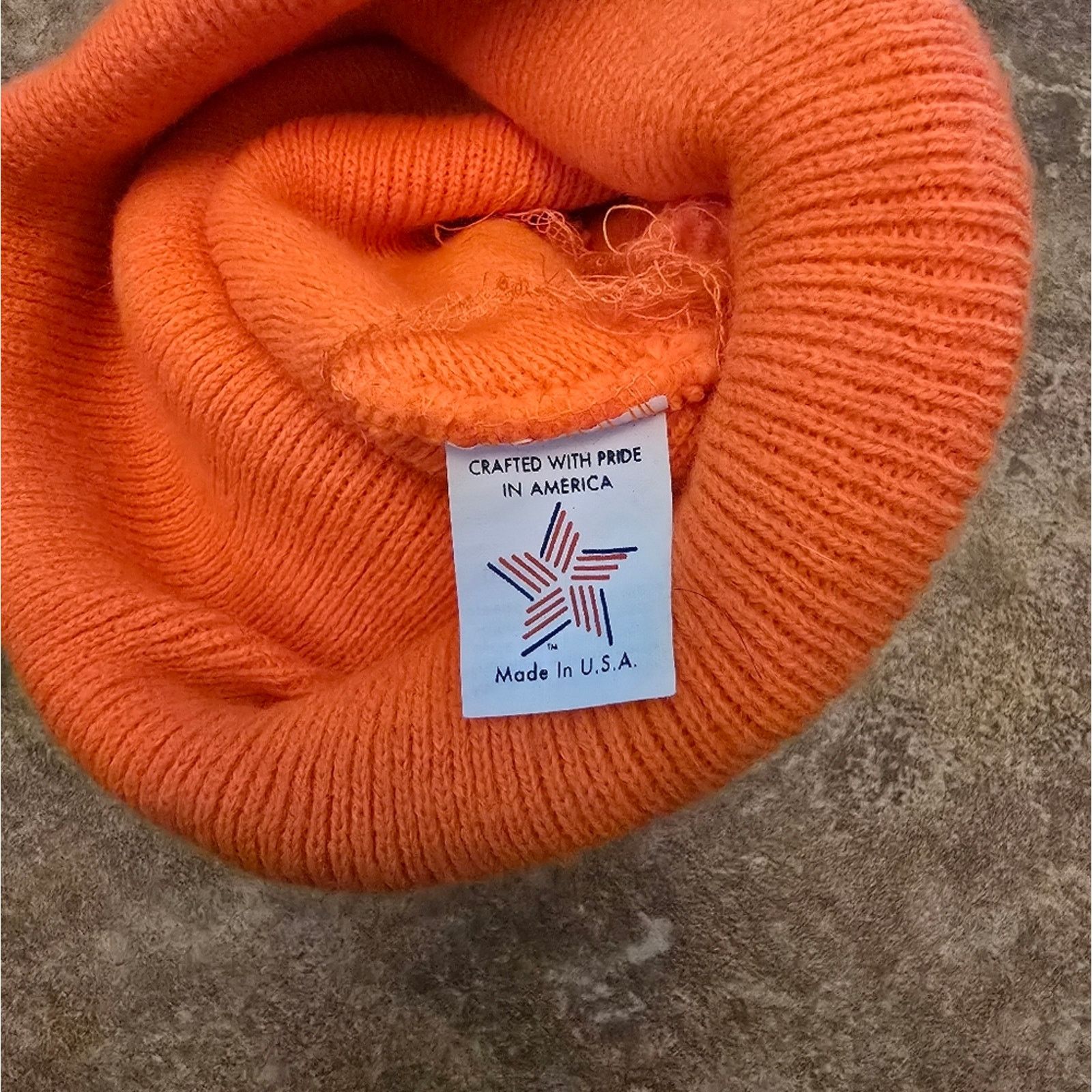 Other Orange Vibrant | U.S.A. | Solid Beanie Size ONE SIZE - 3 Thumbnail