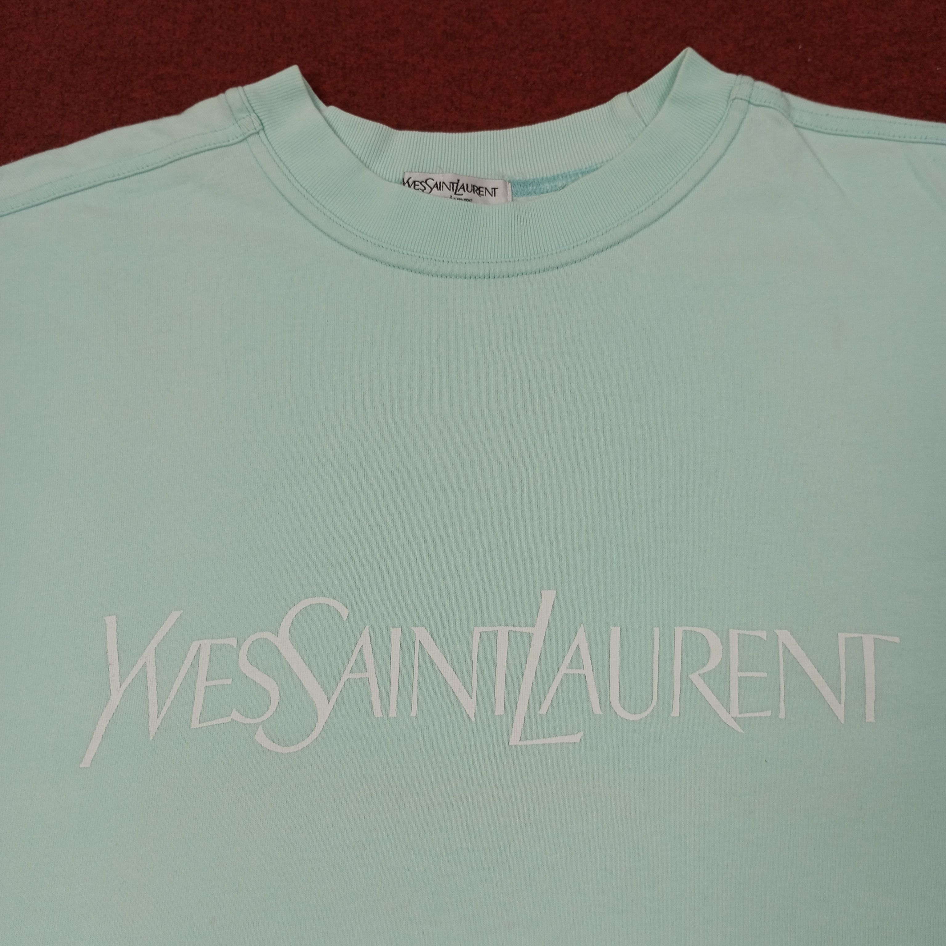 Yves Saint Laurent Yves Saint Laurent Fashion Brand Spellout Tshirt c239n8 Size US L / EU 52-54 / 3 - 2 Thumbnail
