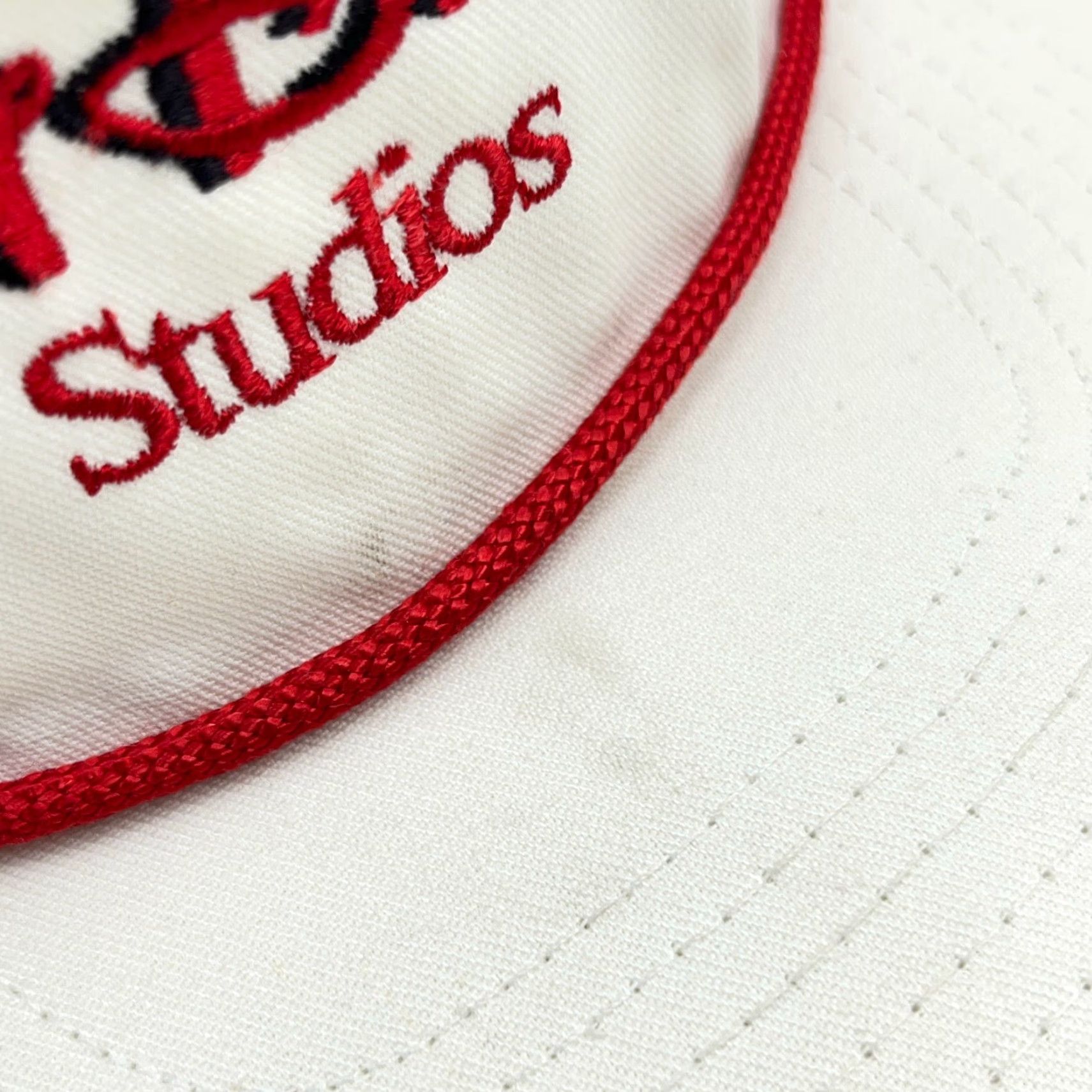 Disney VINTAGE Disney Trucker Hat Cap White Red Strap Back 90s 80s USA Mens Adjustable Cotton Twill Rope Party/Cocktail Workwear Size ONE SIZE - 5 Thumbnail