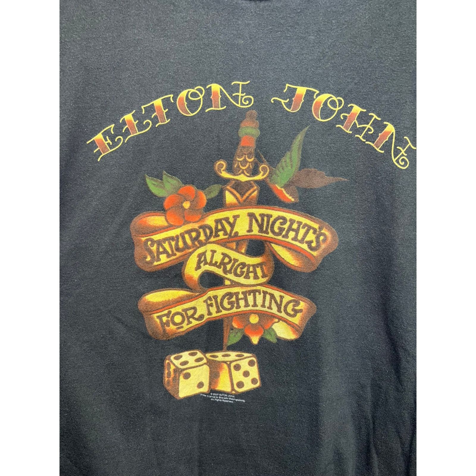 Bravado Elton John Saturday Night Shirt Alright For Fighting Tee M Size US M / EU 48-50 / 2 - 2 Thumbnail