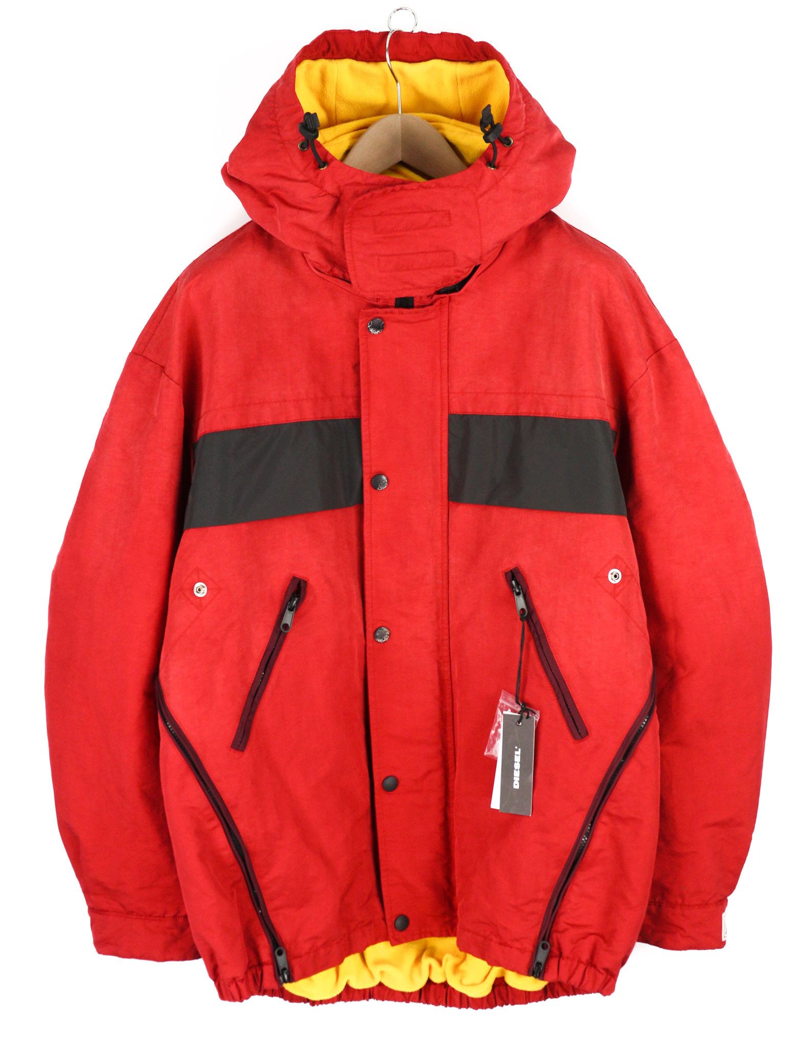 Diesel W-TRODD L Oversized Fleece Lined Hooded Zip Jacket 40058 Size US L / EU 52-54 / 3 - 1 Thumbnail