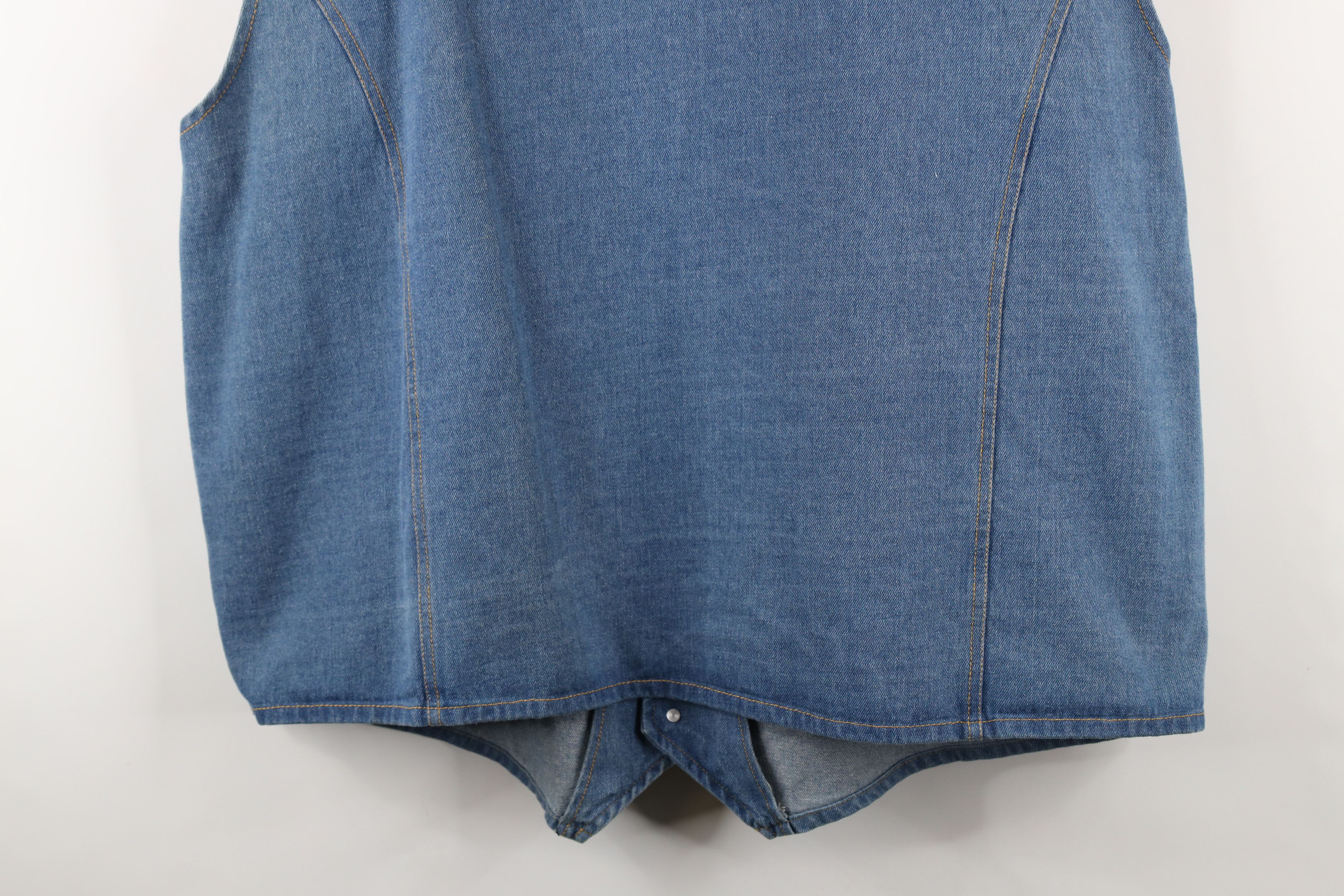 Vintage Vintage 90s Streetwear Denim Jean Vest Jacket Blue Cotton Size US XXL / EU 58 / 5 - 10 Thumbnail