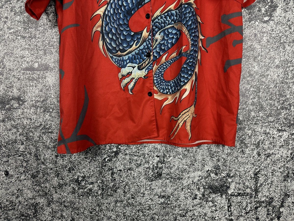 Japanese Brand Dragon Print Y2K Shirt Short Sleeve Button Up Hawaiian Style Size US XL / EU 56 / 4 - 3 Thumbnail