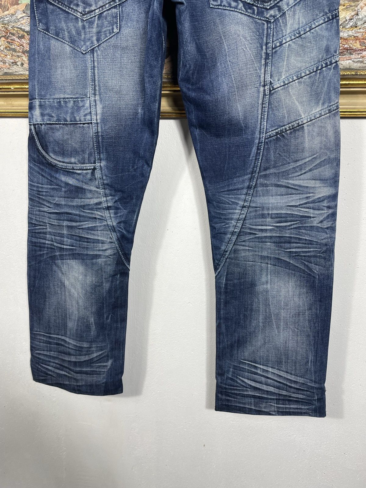 Japanese Brand Kosmo Lupo Black Vintage Denim Jeans Avant Garde Trousers Size US 34 / EU 50 - 11 Thumbnail