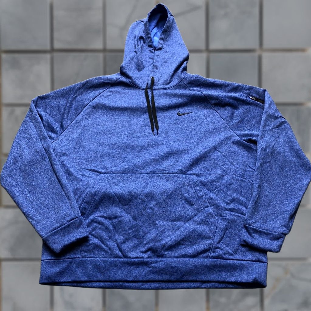 Nike Nike Therma-Fit Hoodie Mens 2XL Blue Pullover Fleece Sweatshirt Swoosh Logo Size US XXL / EU 58 / 5 - 1 Thumbnail