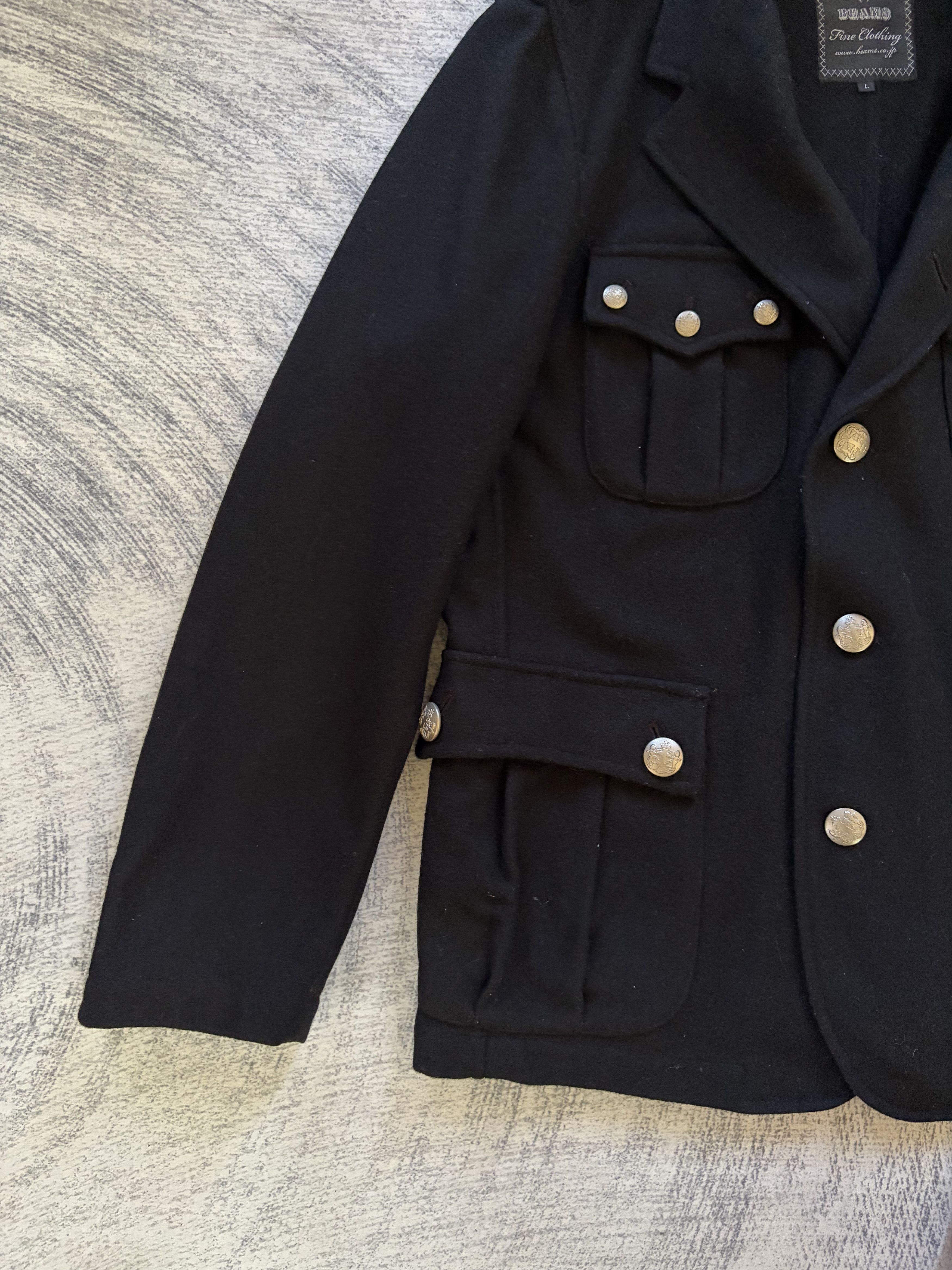 Beams Japan Beams Military Style Wool Blazer Silver Buttons Size US M / EU 48-50 / 2 - 4 Thumbnail