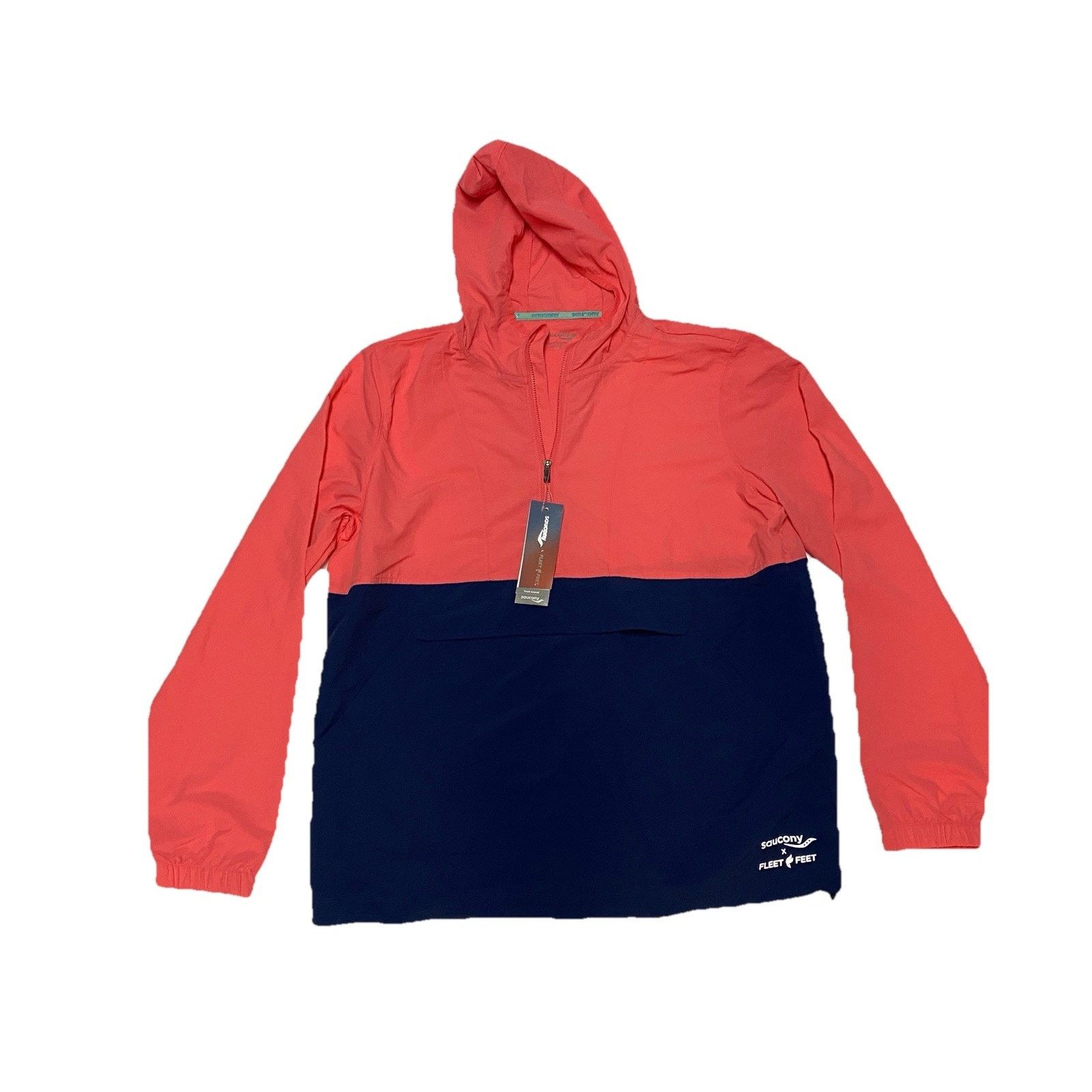 Saucony Saucony x Fleet Feet Windbreaker Womens L Track Anorak NEW!! Size L / US 10 / IT 46 - 1 Thumbnail