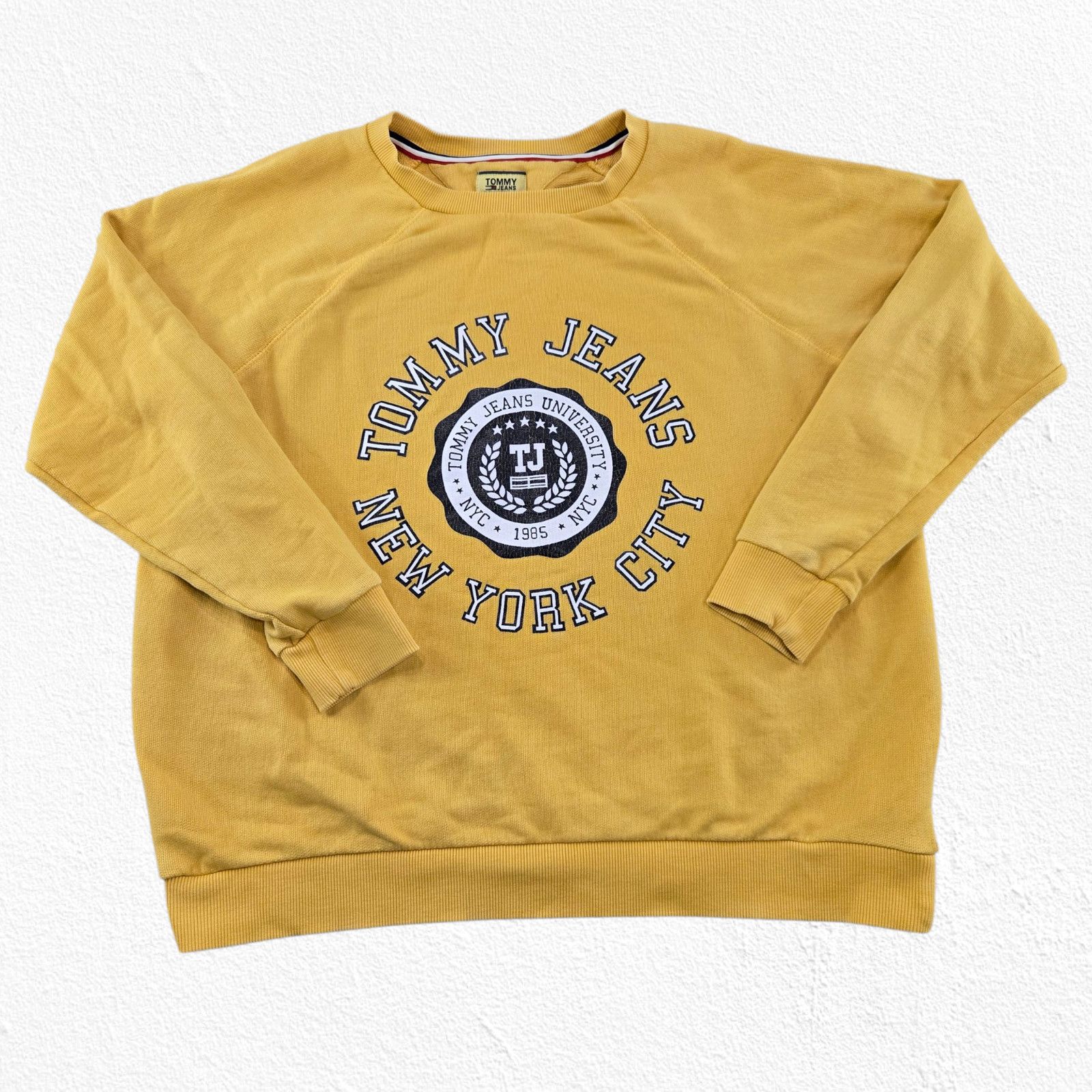 Tommy Jeans Tommy Jeans Yellow Collegiate Crewneck Sweatshirt Size Small Size S / US 4 / IT 40 - 2 Thumbnail