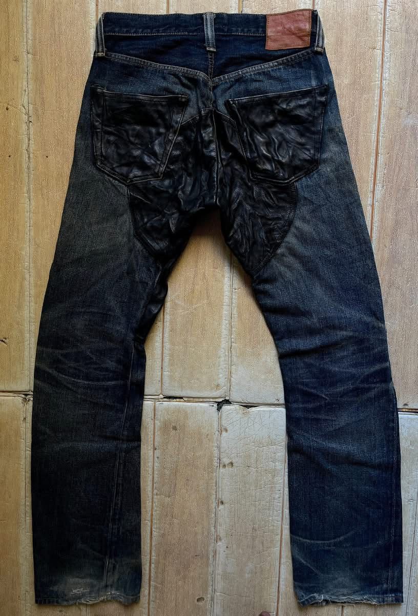 Levi's Vintage Clothing Vintage 90s Levis 501xx Lvc Rework Leather Selvedge jeans Size US 30 / EU 46 - 3 Thumbnail