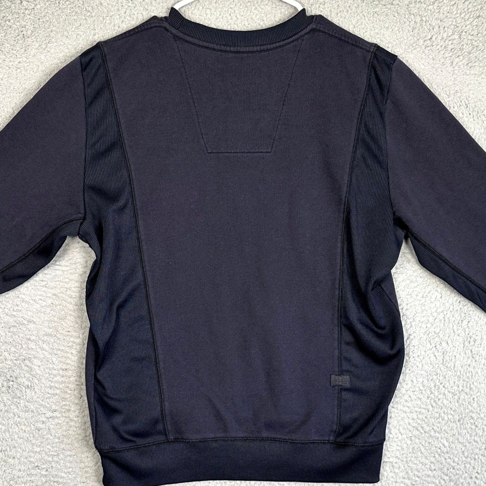 Vintage G-Star Raw Sweatshirt Crewneck Mens Medium Black Long Sleeve Pullover Casual Ribbed Side Panels Embroidered Logo Patch Size US M / EU 48-50 / 2 - 3 Thumbnail