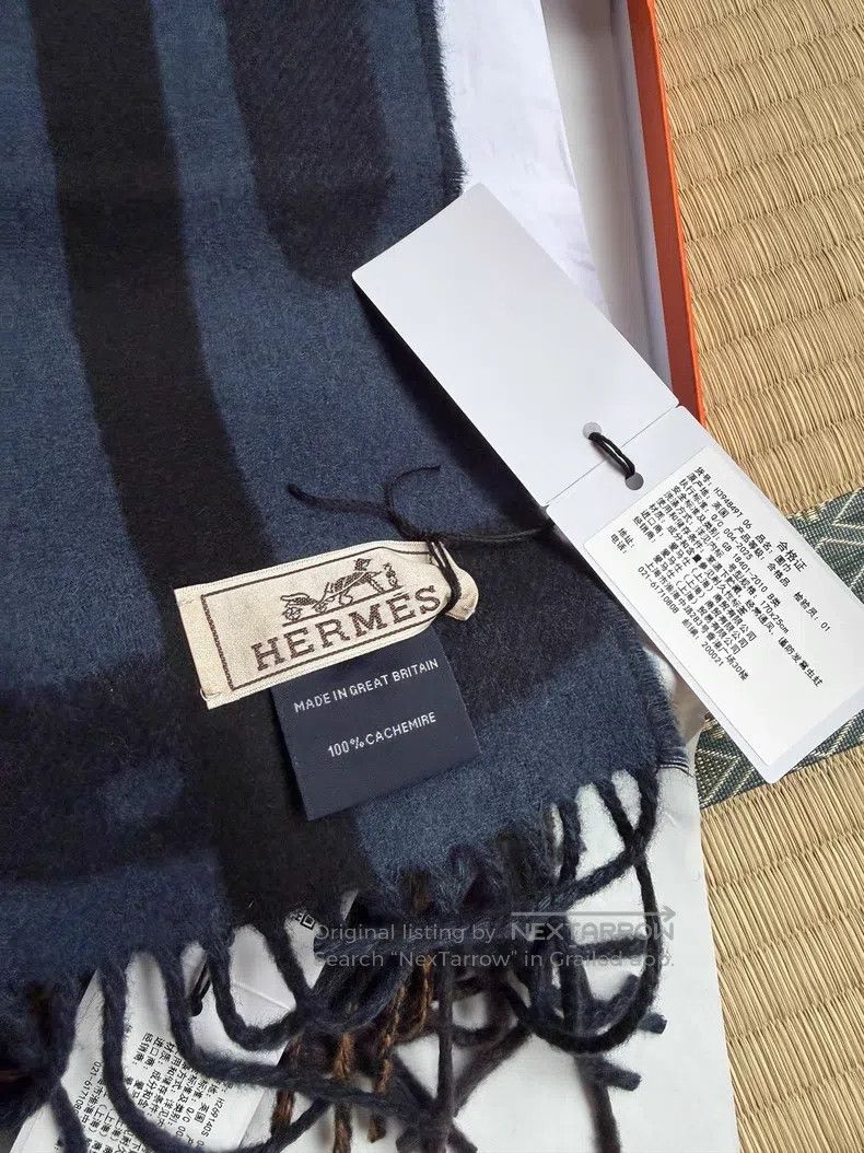 Hermes Hermes Cashmere Scarf with Double Fringe Size ONE SIZE - 3 Thumbnail