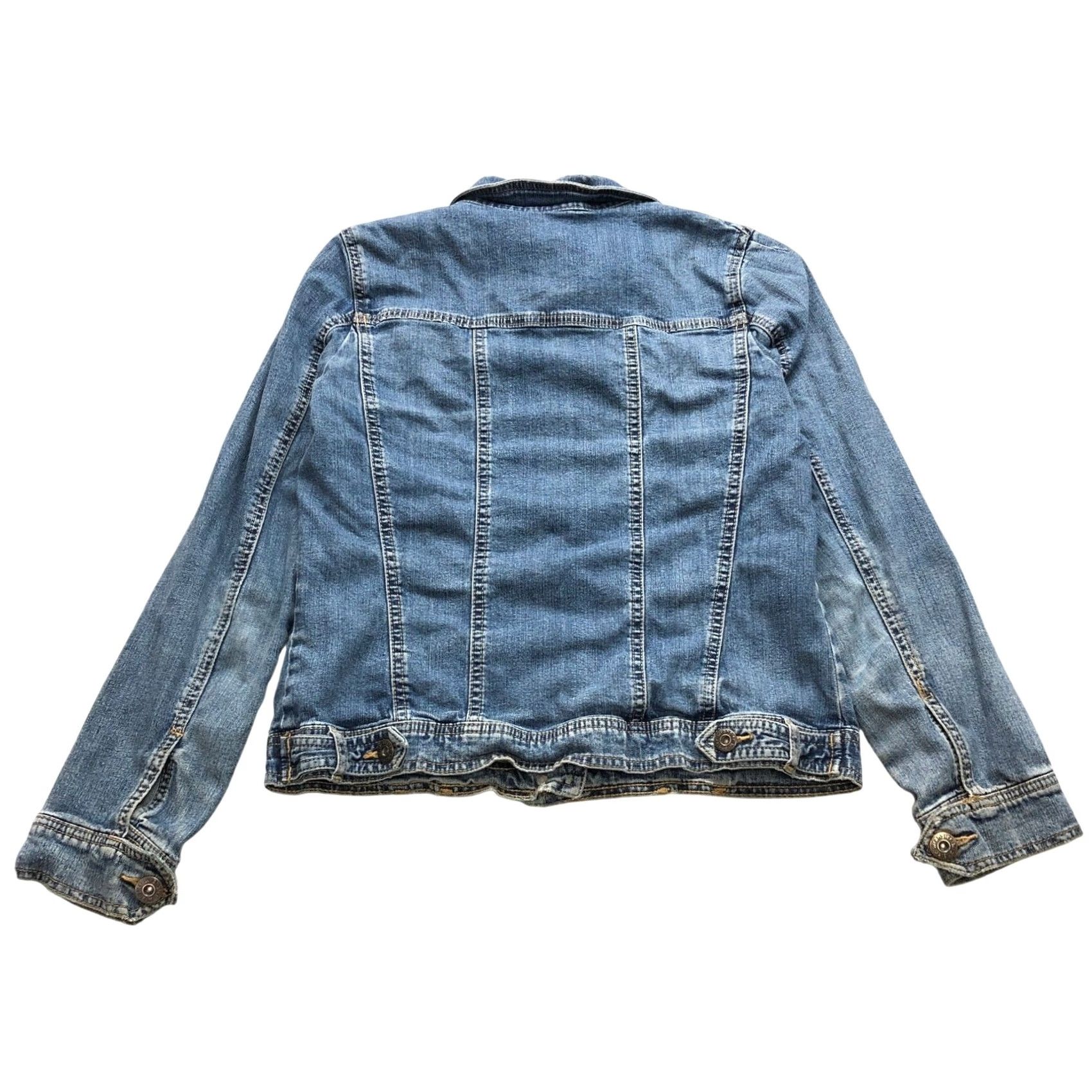 Wrangler VINTAGE Wrangler Denim Jean Trucker Jacket Womens S Long Sleeve Button Pockets Blue 90s Classic Casual Mens Womens Girls? Size S / US 4 / IT 40 - 5 Thumbnail