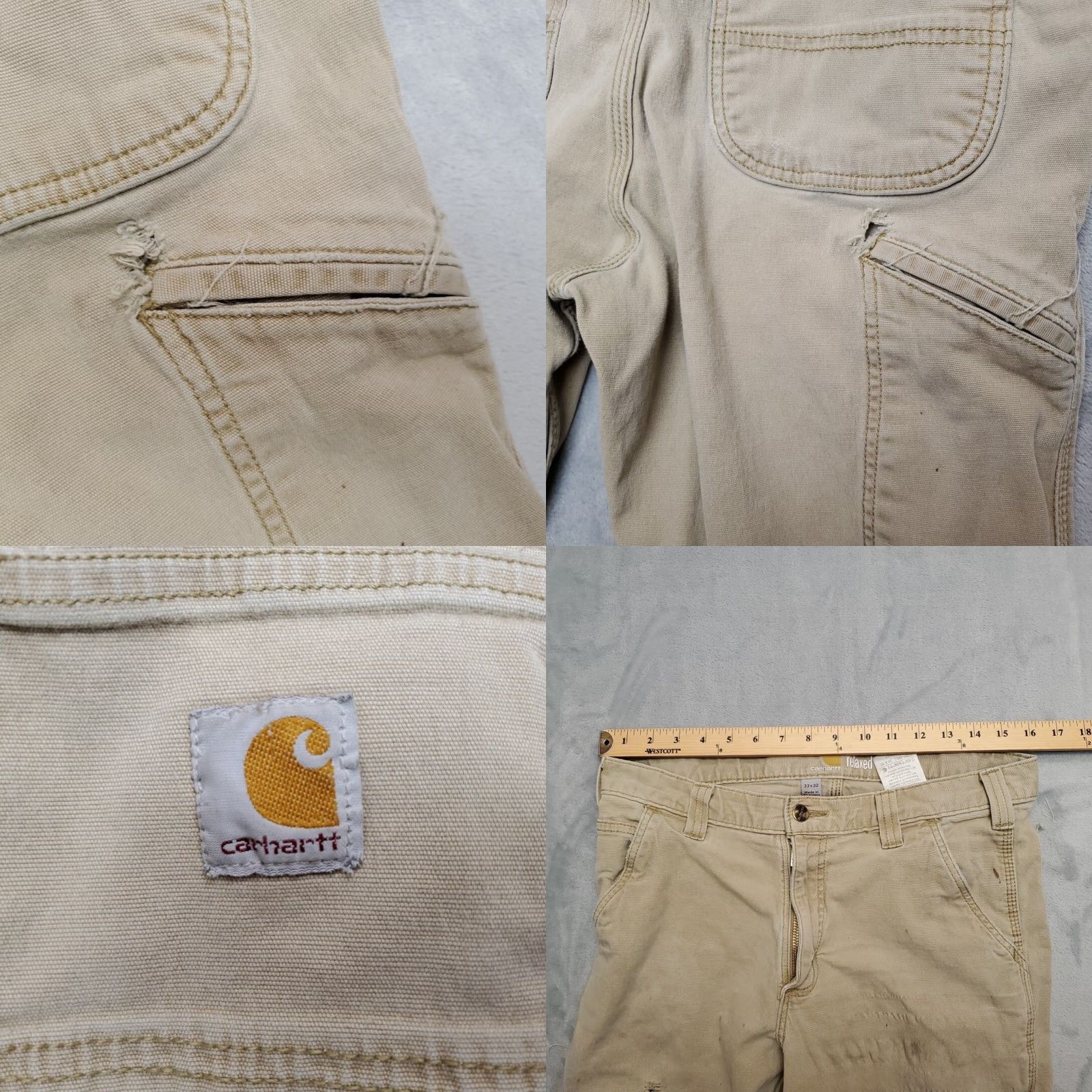 Carhartt Carhartt Pants Mens 32x32 Brown Twill Relaxed Cargo Stretch Comfort Work 102291 Size US 32 / EU 48 - 9 Thumbnail