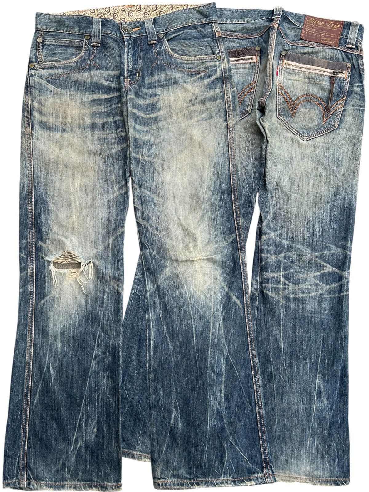 Edwin Vintage Edwin Navajo Japanese Brand Distressed Denim Jeans Size US 34 / EU 50 - 3 Thumbnail