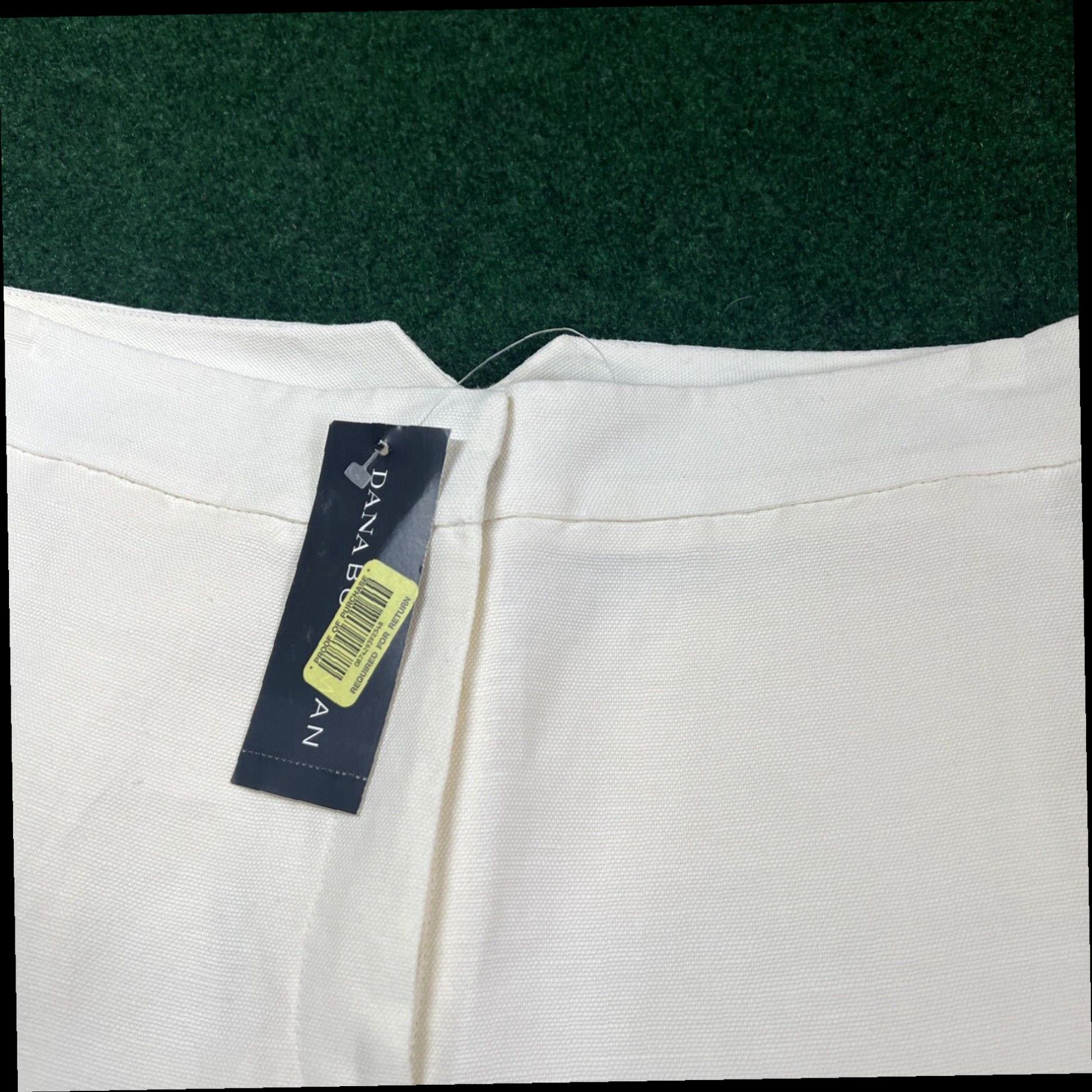 Vintage Dana Buchman Womens Pants size 4 Ivory Linen Blend Lined Pockets New 29x32 $250 Size 27" / US 4 / IT 40 - 3 Thumbnail