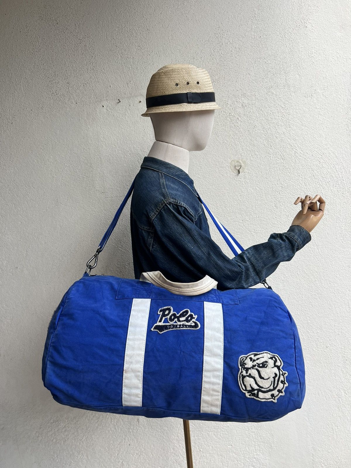 Polo Ralph Lauren Vintage Ralph Lauren Football Muddy Dirty Duffle Teavel Bag Size ONE SIZE - 4 Thumbnail