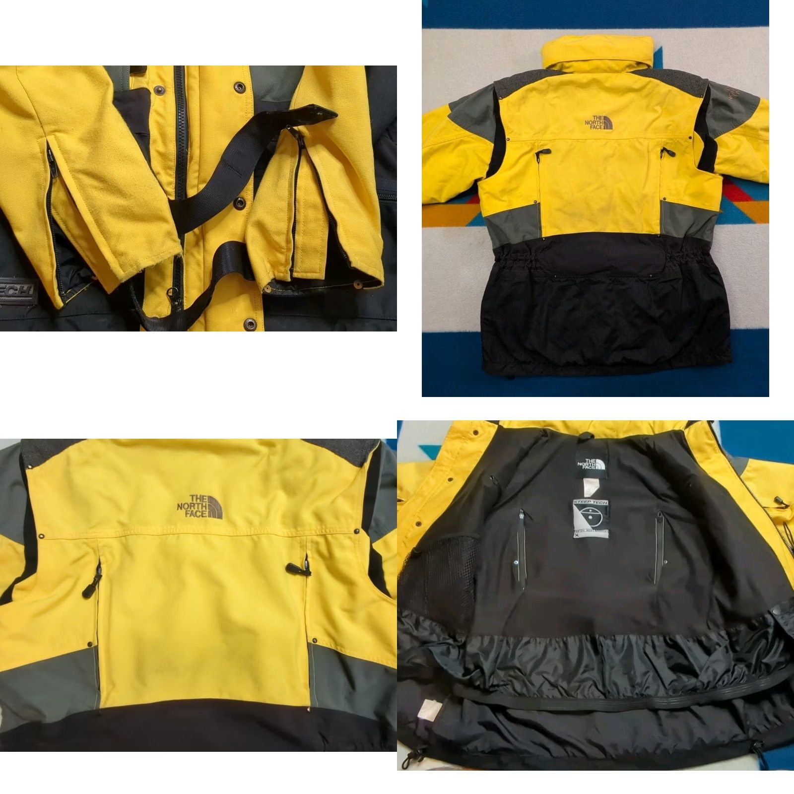 The North Face VINTAGE The North Face Steep Tech Jacket Hooded Utility Outdoor Large Yellow Size US L / EU 52-54 / 3 - 8 Thumbnail