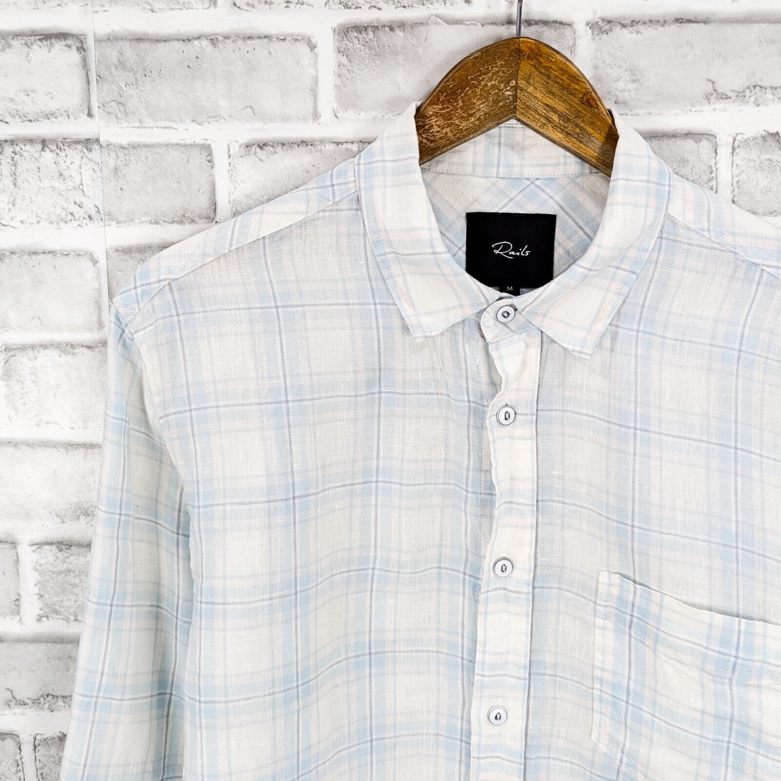 Rails Rails Linen Havana Button down Shirt in Halo Turquoise taffy Size US M / EU 48-50 / 2 - 7 Thumbnail