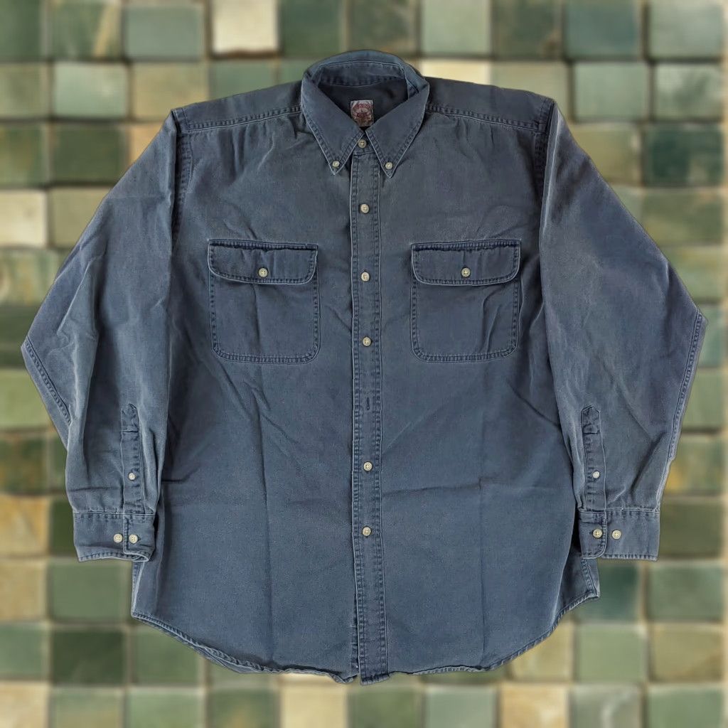 Brooks Brothers VINTAGE Brooks Brothers Button-Down Field Utility Shirt Mens L Blue Pockets Long Sleeve Size US L / EU 52-54 / 3 - 1 Thumbnail