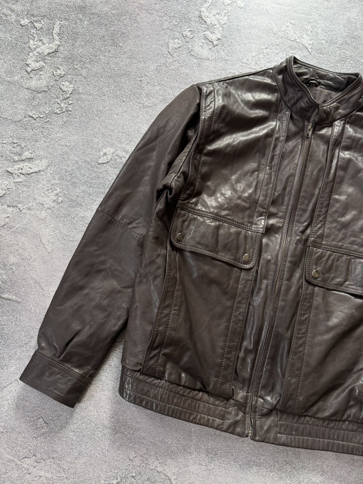 Vintage Leather S aviator bomber pilot jacket coat brown Size US S / EU 44-46 / 1 - 7 Thumbnail