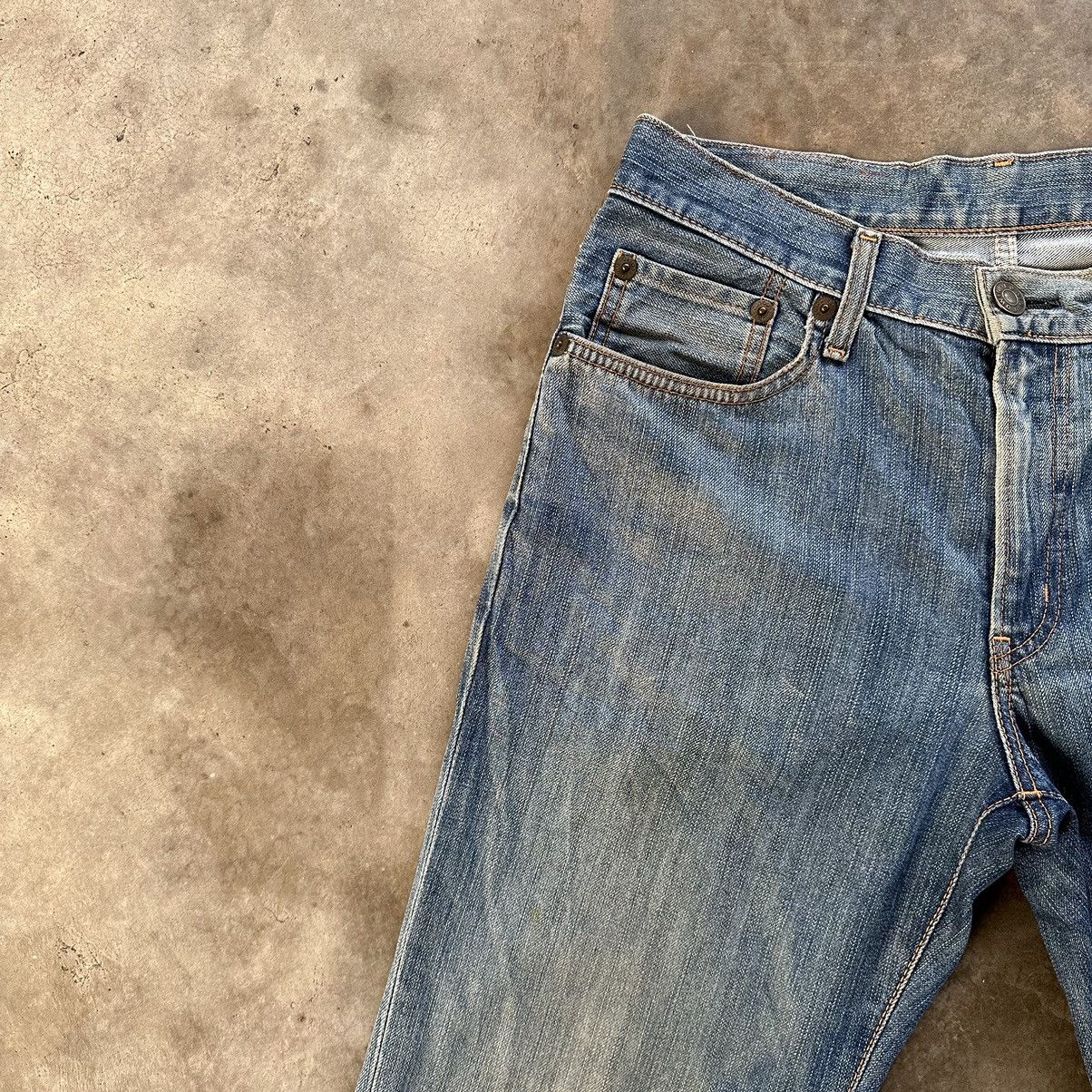 Japanese Brand Vintage Edwin Distressed Jean Rusty Faded Denim Pant W31 Size US 31 - 4 Thumbnail