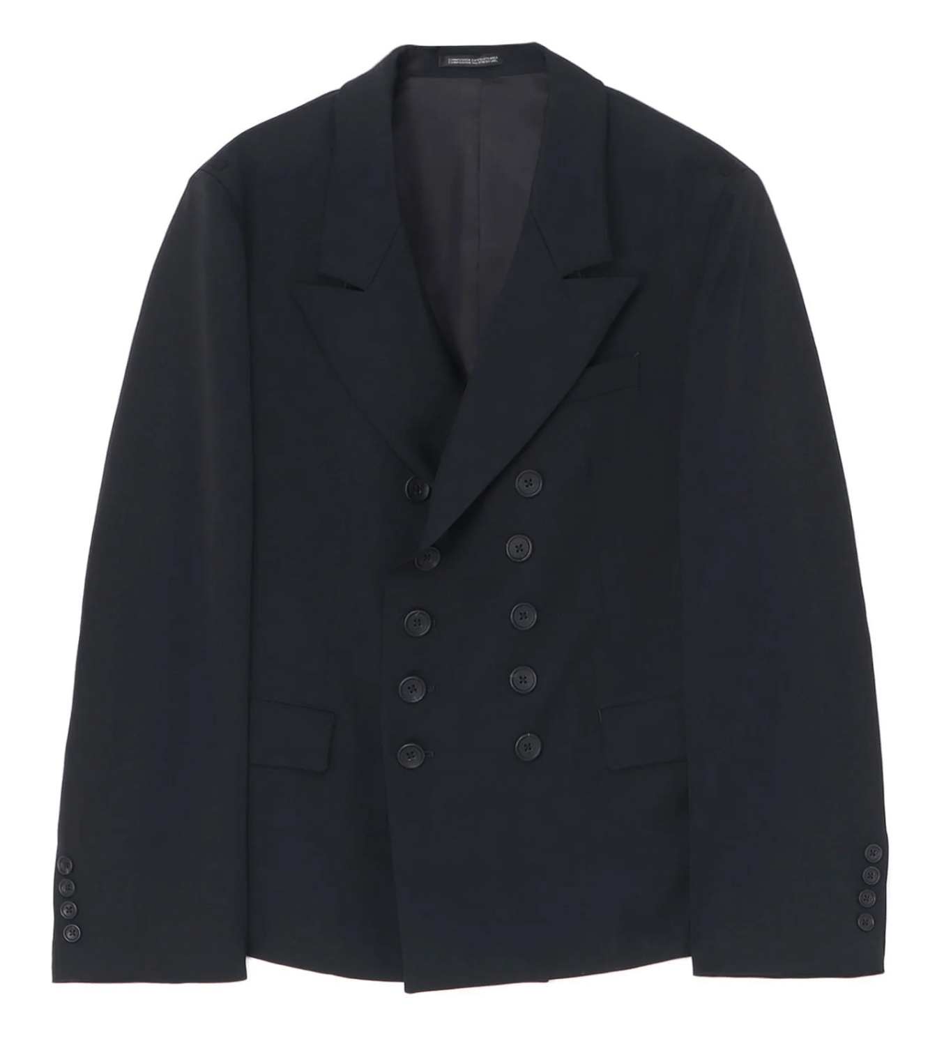 Yohji Yamamoto Yohji Yamamoto Pour Homme 10BUTTON DOUBLE BREASTED JACKET Size US M / EU 48-50 / 2 - 1 Thumbnail