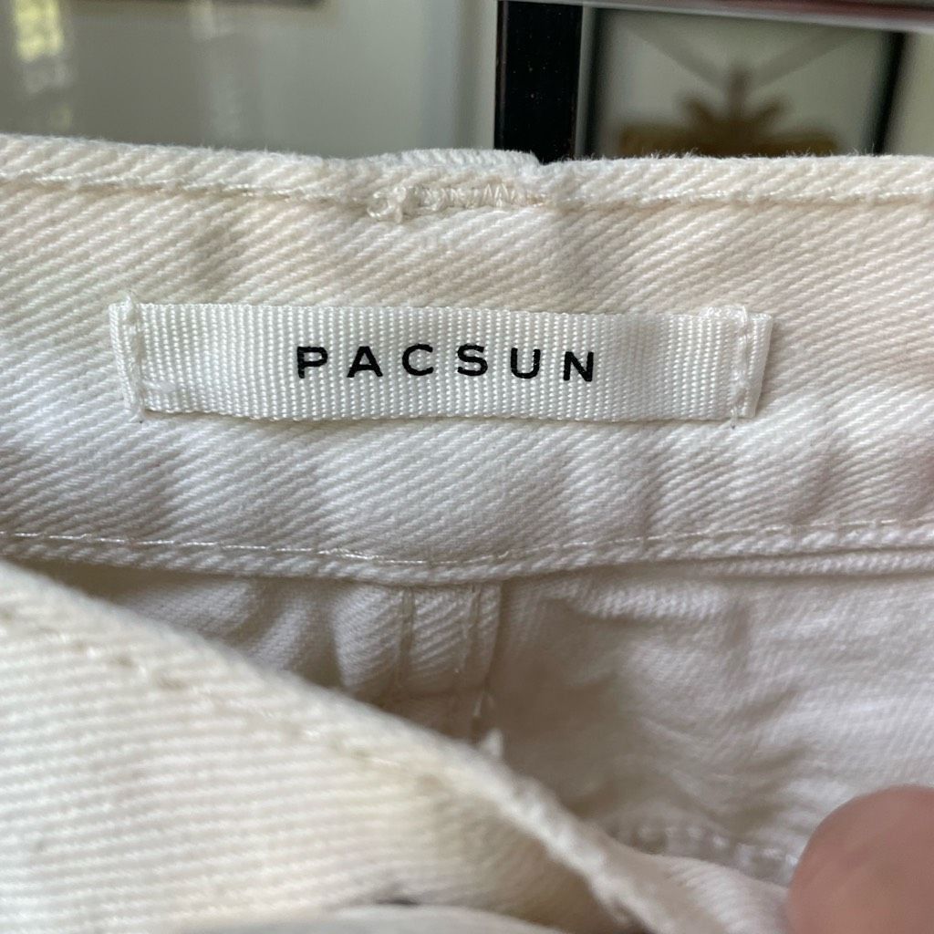 Pacsun PacSun White Cargo Dad Jeans $60 28 Size 28" / US 6 / IT 42 - 6 Thumbnail