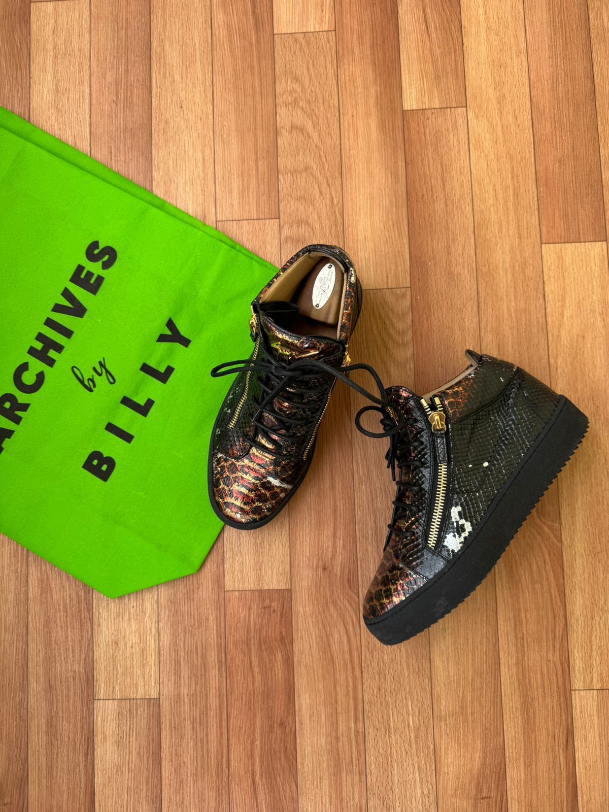 Giuseppe Zanotti 🐍 Giuseppe Zanotti " Snake Skin " Hightop Sneakers Size US 9 / EU 42 - 1 Thumbnail
