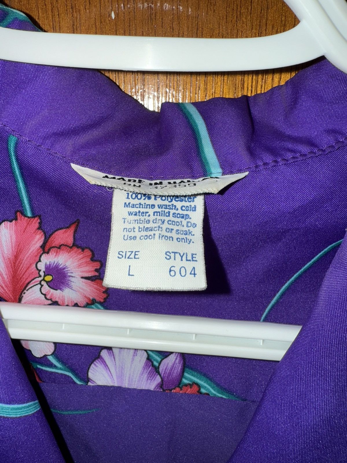 Other Vintage Purple & Teal Hawaiian Shirt Size US L / EU 52-54 / 3 - 4 Thumbnail