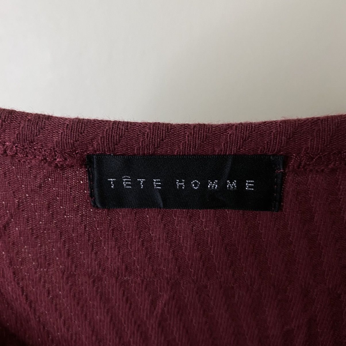 Tete Homme By Issey Miyake Burgundy Blank Tshirt Nice Design Size US L / EU 52-54 / 3 - 3 Thumbnail