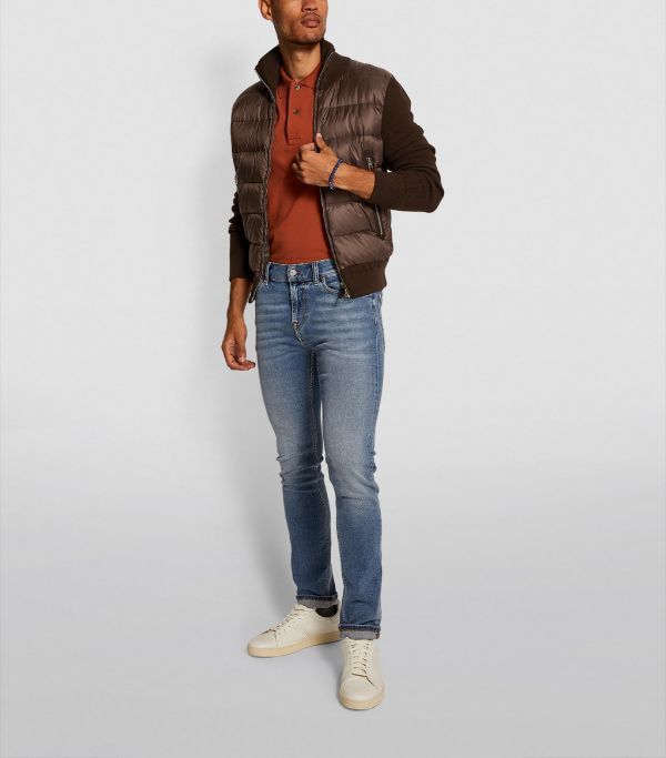 Tom Ford o1w1db10824 Padded-Front Zip-Up Jacket in Dark Brown Size US M / EU 48-50 / 2 - 2 Thumbnail